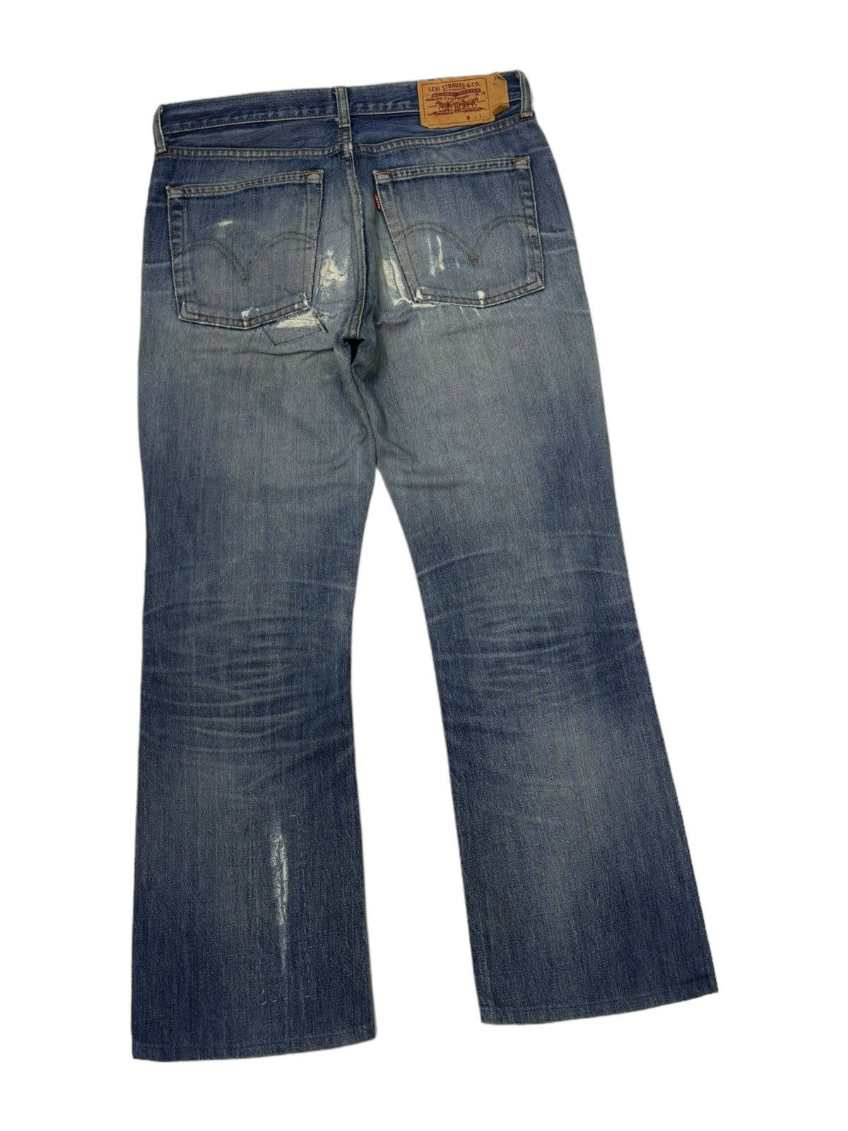 Levi's VINTAGE LEVIS 517 PATCHWORK DISTRESS FLARE JEANS Size US 32 / EU 48 - 5 Thumbnail
