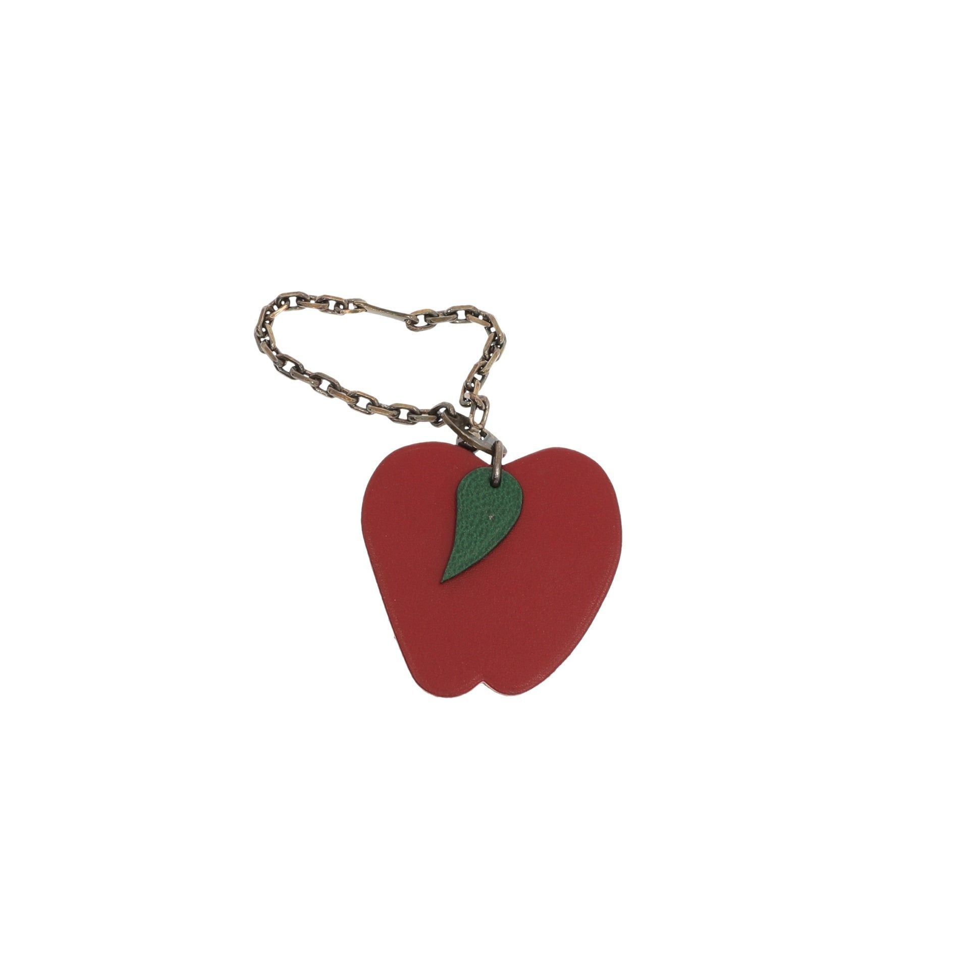 image of Hermes Keychain In Red Leather, Women's