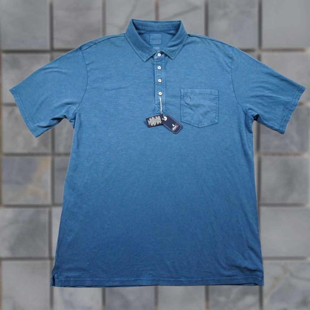 johnnie-O johnnie-O Shirt Polo Mens XLarge Blue Short Sleeve Stretch Coastal Wash NEW Size US XL / EU 56 / 4 - 1 Thumbnail