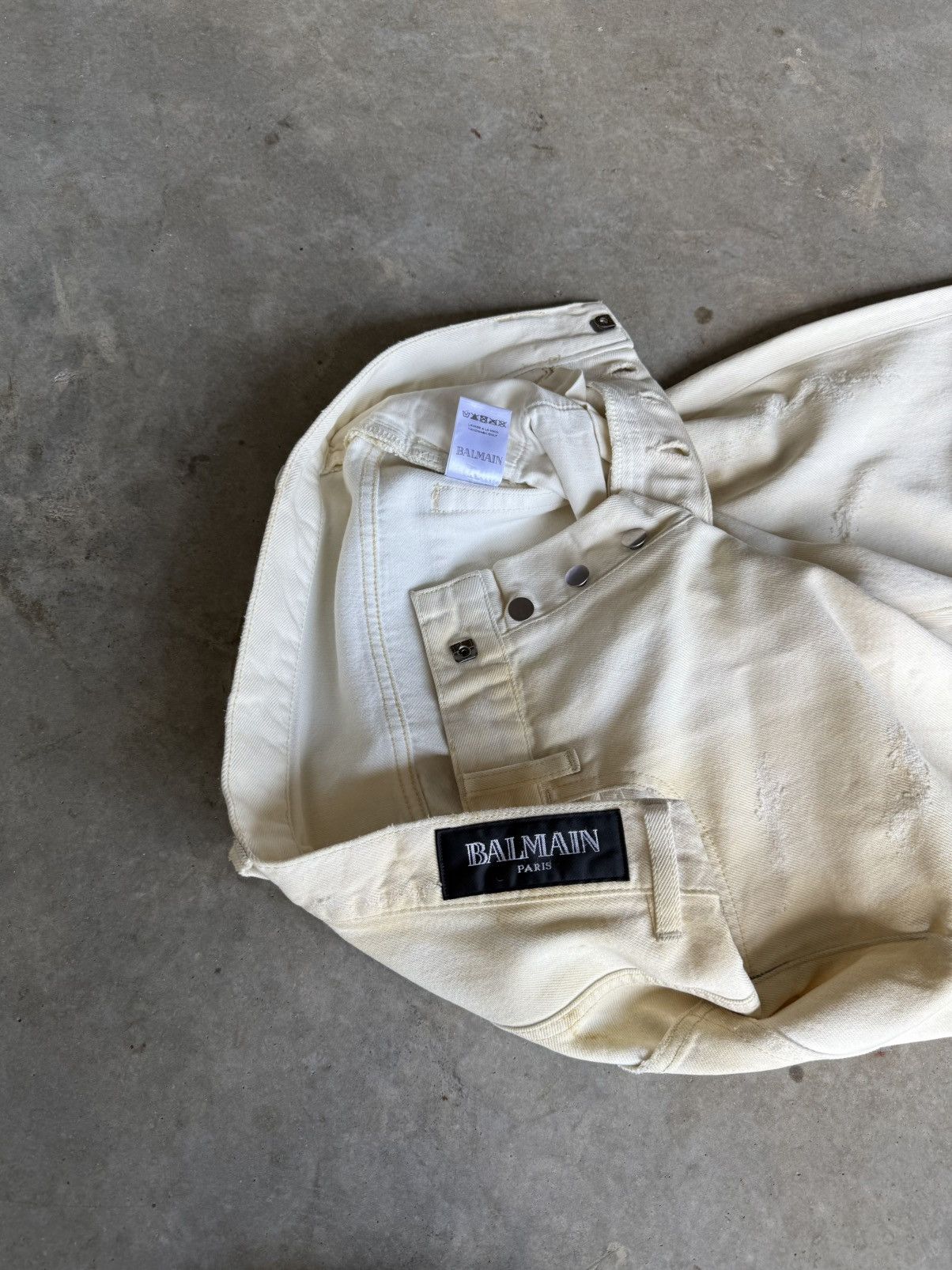 Balmain Balmain SS12 Dirty Wash Denim Size US 30 / EU 46 - 8 Thumbnail