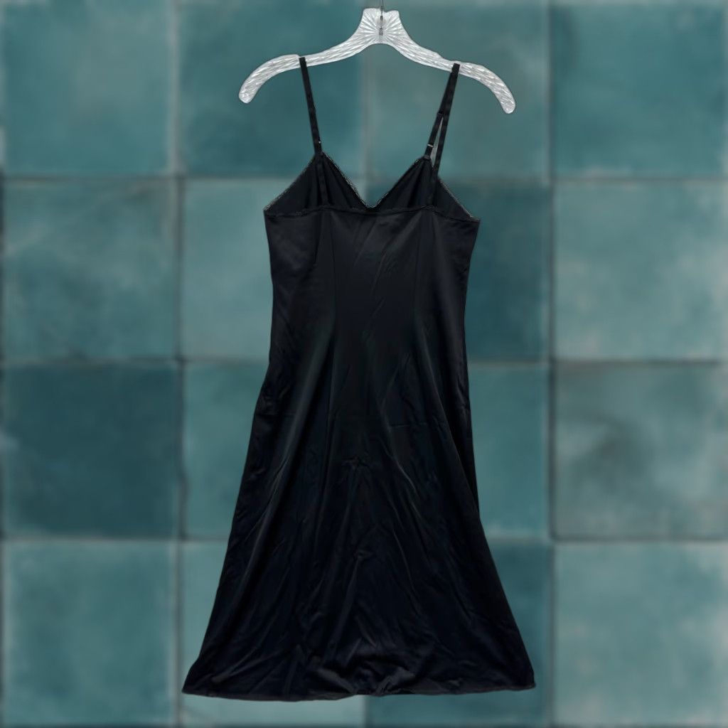 Vintage VINTAGE Vanity Fair Slip Dress 32 Medium Black Chemise Negligee Lingerie M Womens Nightwear Size M / US 6-8 / IT 42-44 - 1 Thumbnail