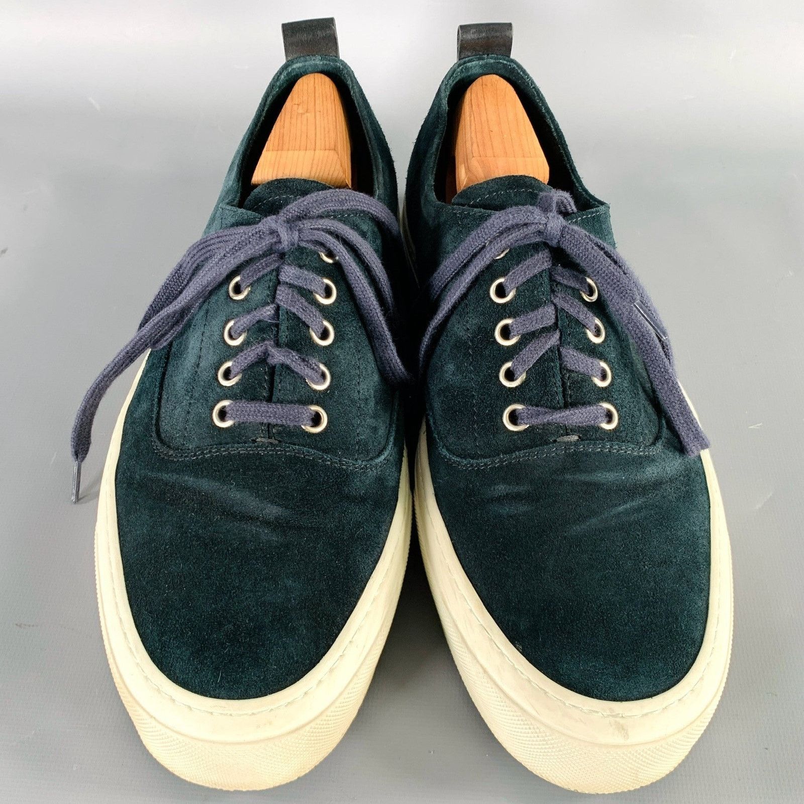 Other OFFICINA SLOWEAR Size 9 Navy Cream Suede Sneakers Size US 9 / EU 42 - 4 Thumbnail