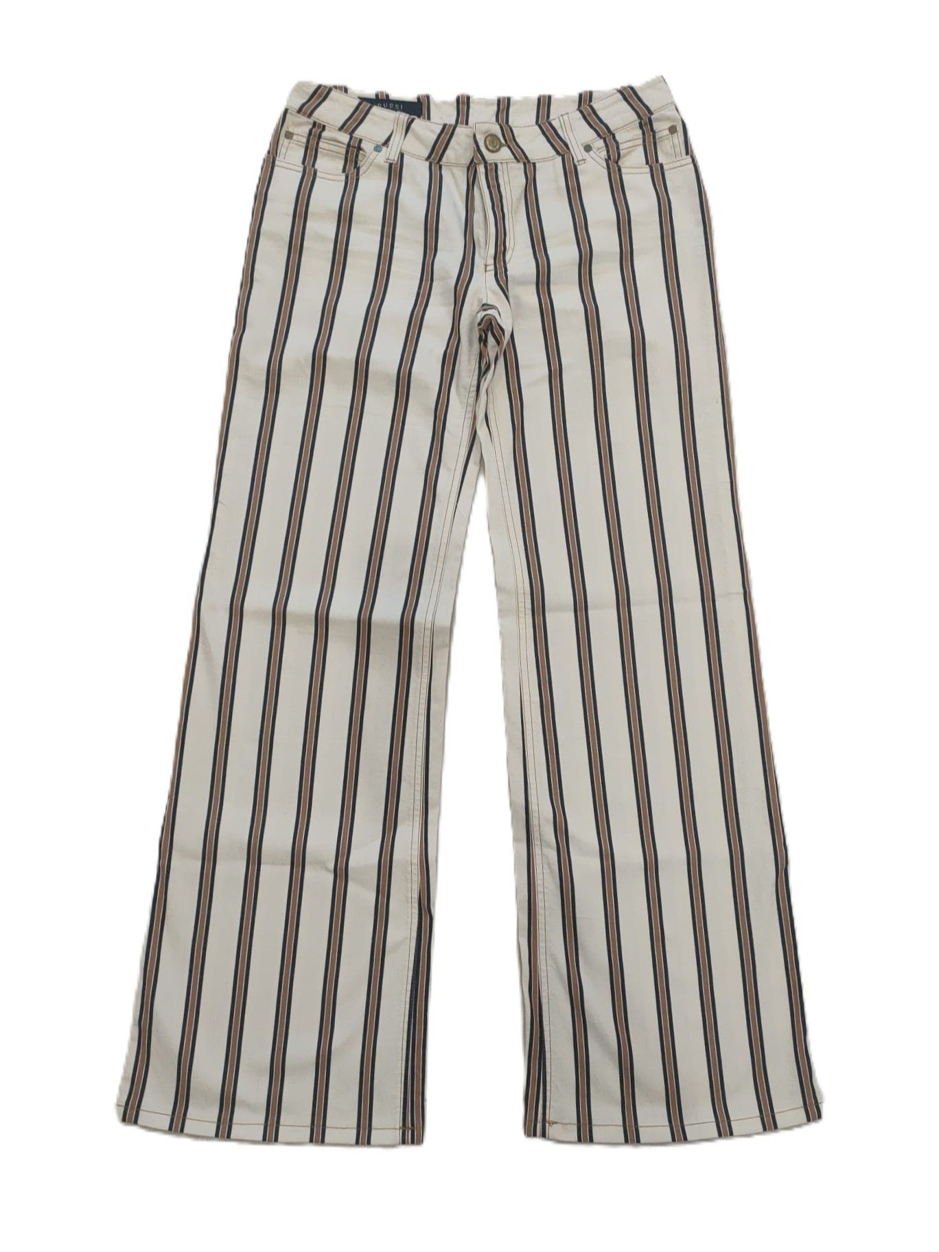 Gucci GUCCI - Vintage Women’s Striped Pants - Size IT 44 Size 32" / US 10 / IT 46 - 1 Thumbnail