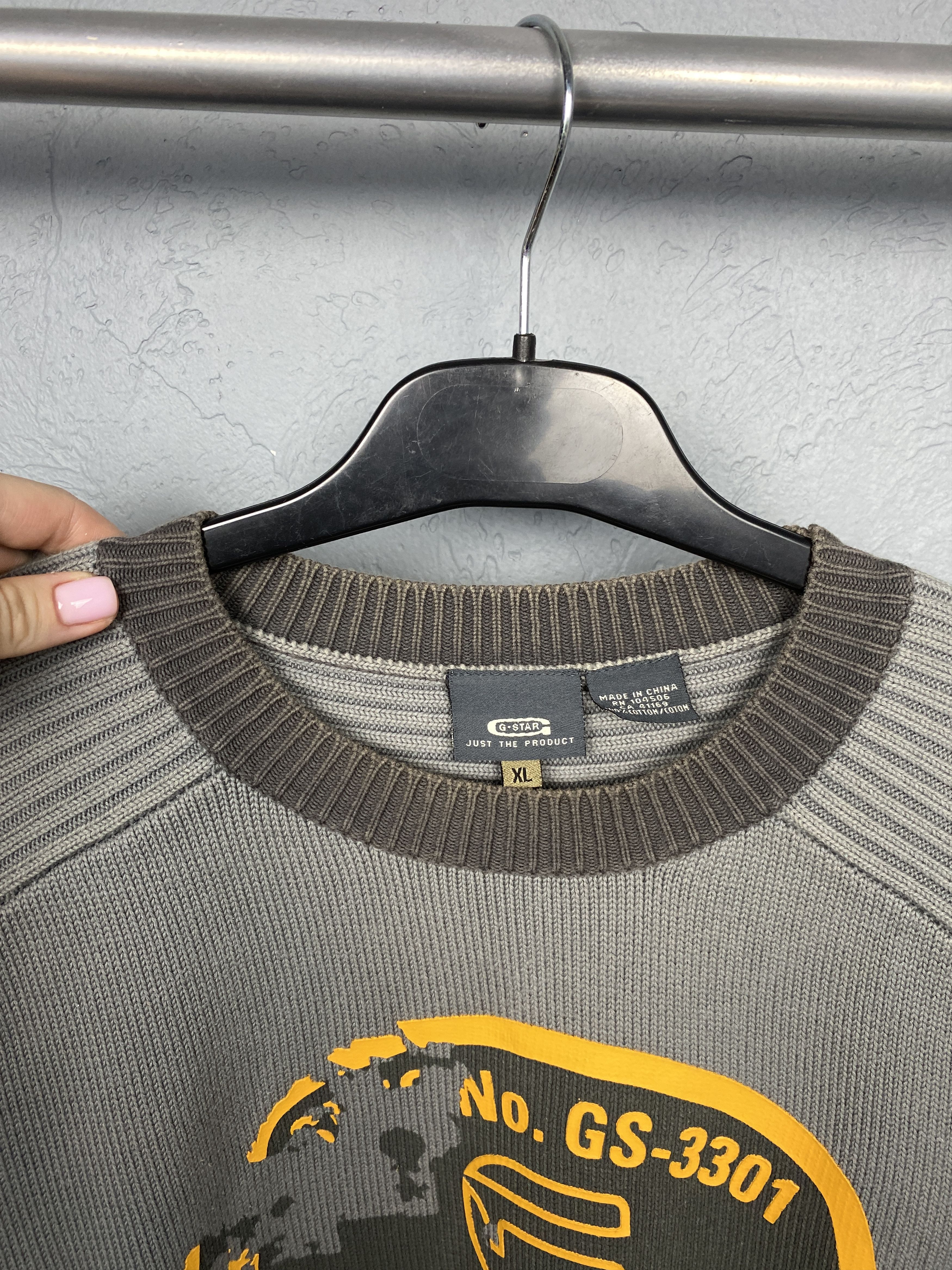 G-Star G Star Raw 90s Vintage Mens Knit Crew Neck Sweater Size US XL / EU 56 / 4 - 4 Thumbnail