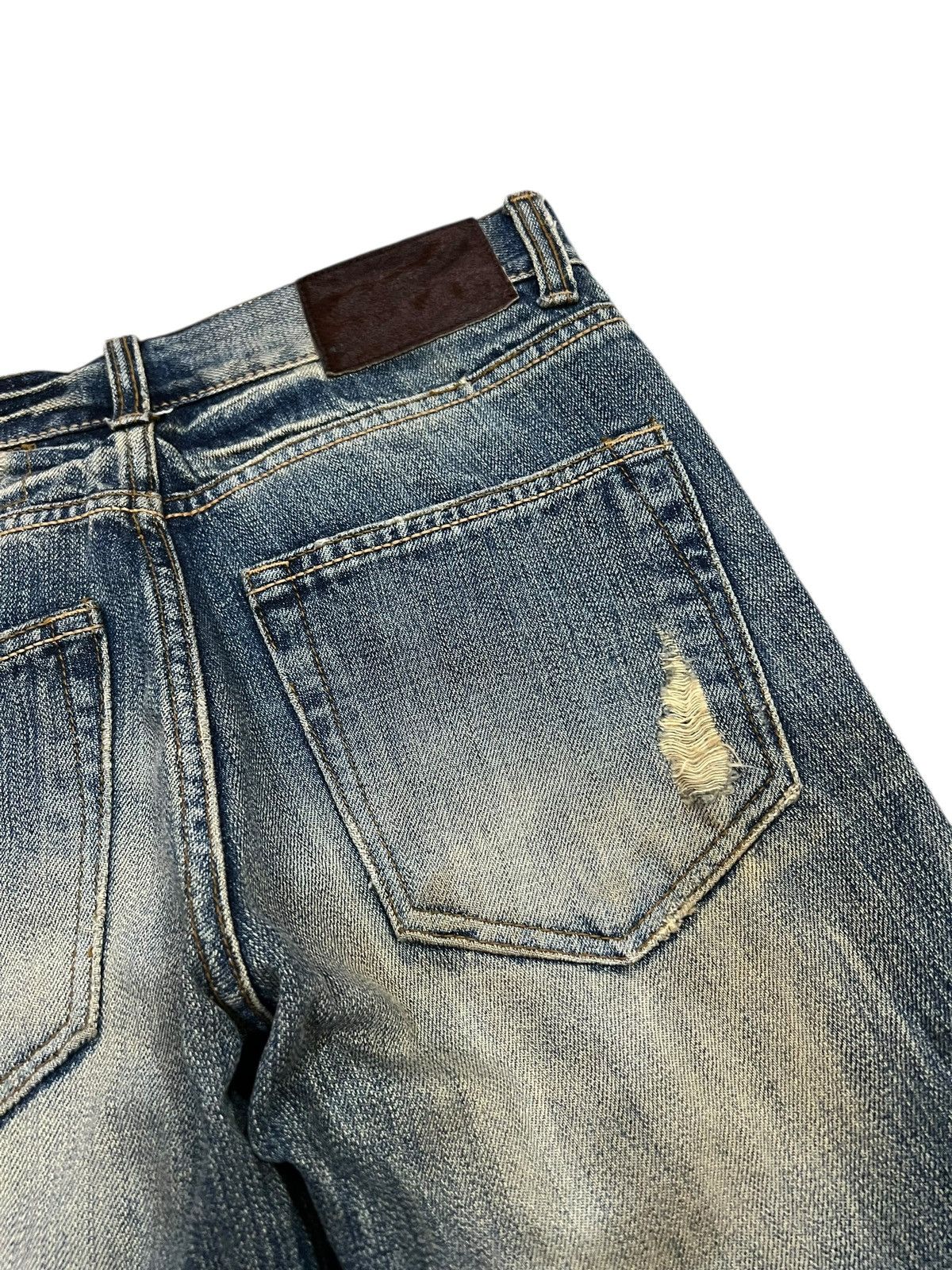 Japanese Brand 💥Flare💥G.O.A Distressed Mud Wash Like Tornado Mart Jean Size US 28 / EU 44 - 15 Thumbnail