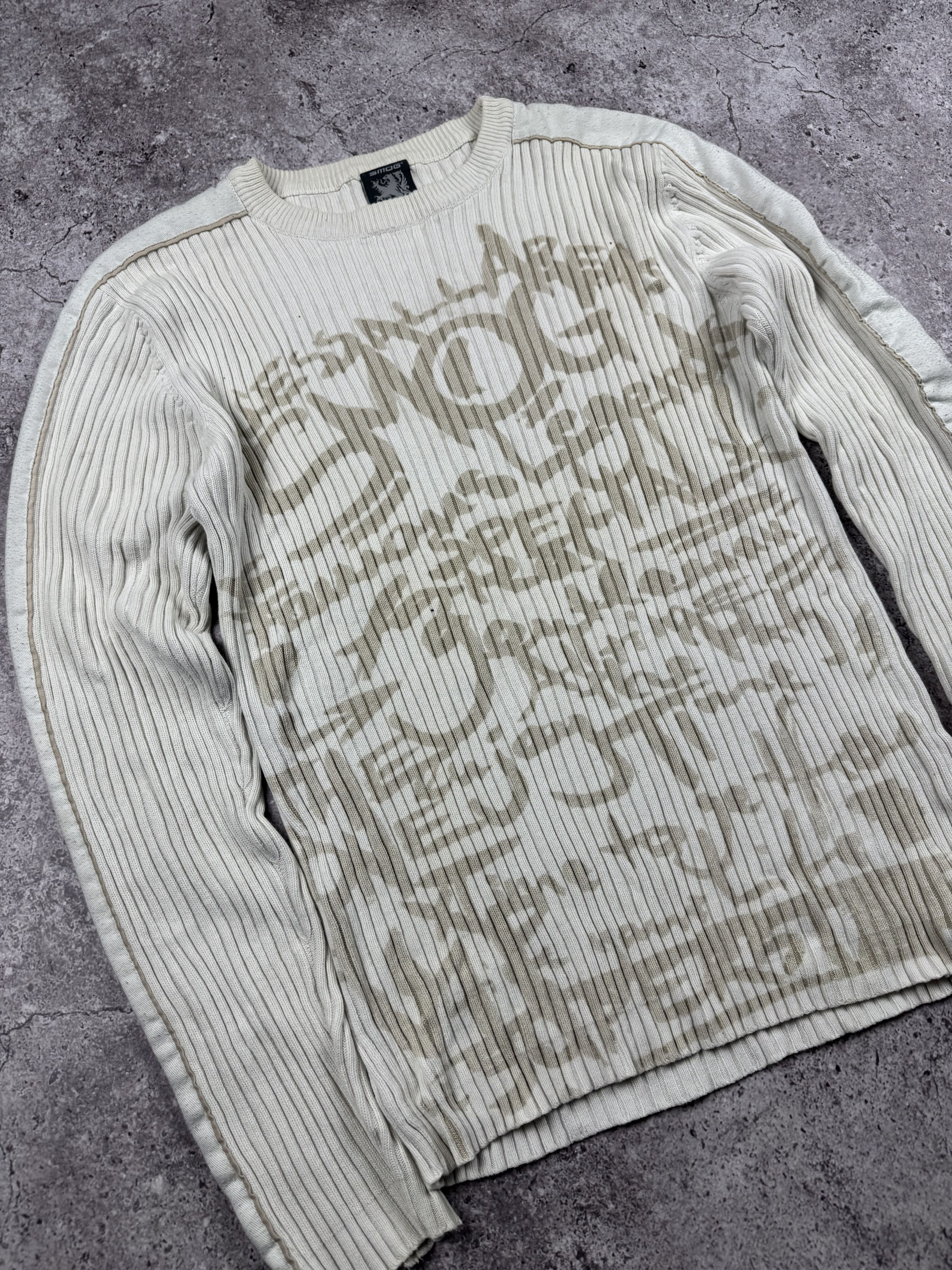Vintage Vintage Y2K Archival Avant Garde Style Painted Knit Sweater Size US L / EU 52-54 / 3 - 2 Thumbnail