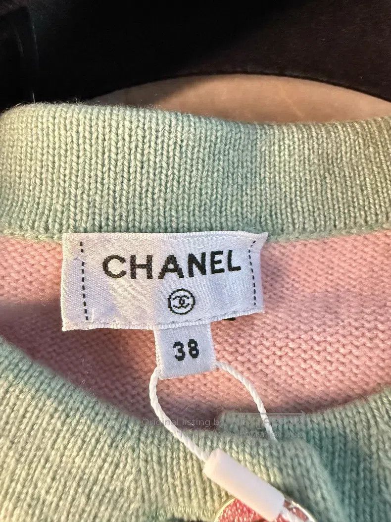 Chanel Chanel 24c pink green 100% cashmere cardigan coat Size XS / US 0-2 / IT 36-38 - 5 Thumbnail