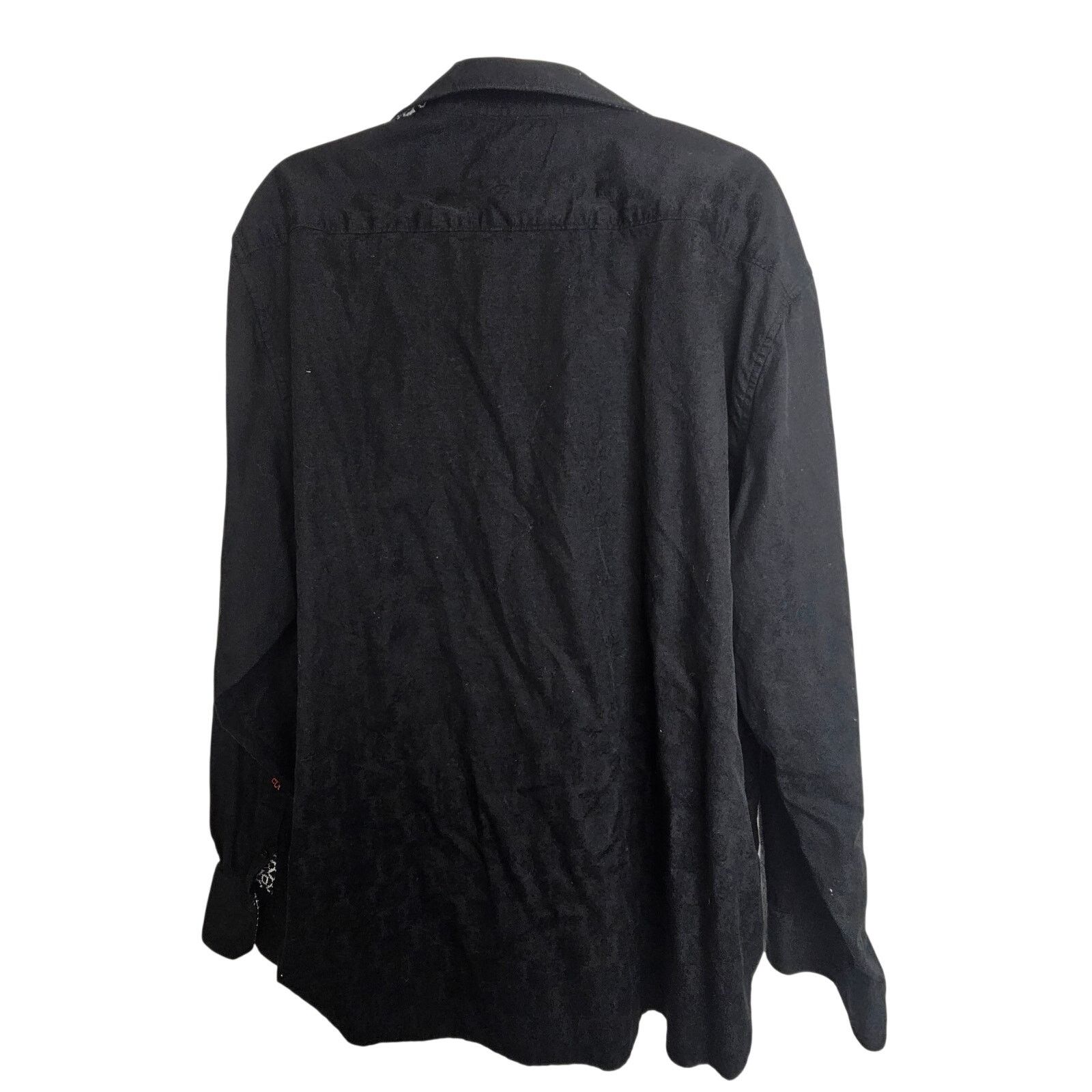 Robert Graham Robert Graham Mens Shirt Black Long Sleeve Dress Shirt 3XL Size US XXL / EU 58 / 5 - 8 Thumbnail