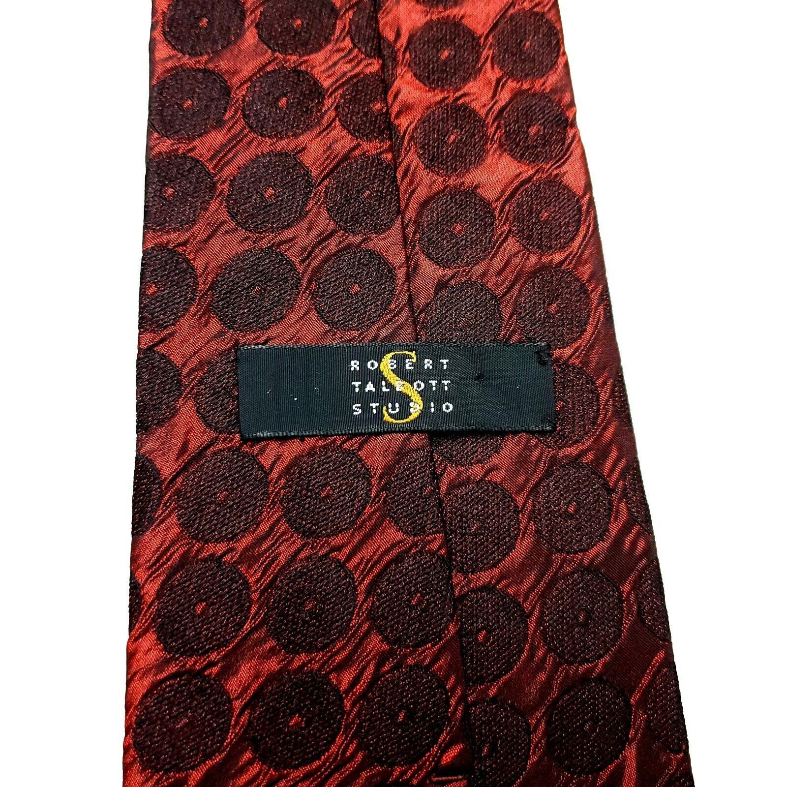 Robert Talbott Robert Talbott Studio Silk Tie Woven Red Geometric Short Wid Size ONE SIZE - 3 Thumbnail