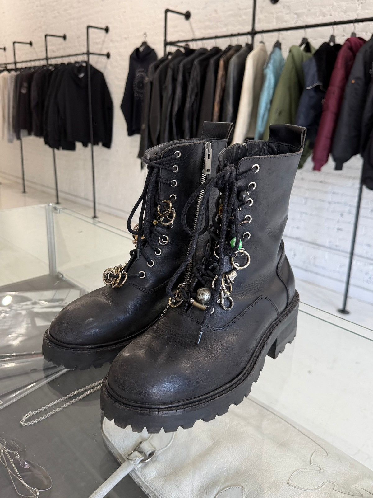 Maison Margiela F/W 2016 MAISON MARGIELA RUNWAY COMBAT BOOTS Size US 11 / EU 44 - 3 Thumbnail