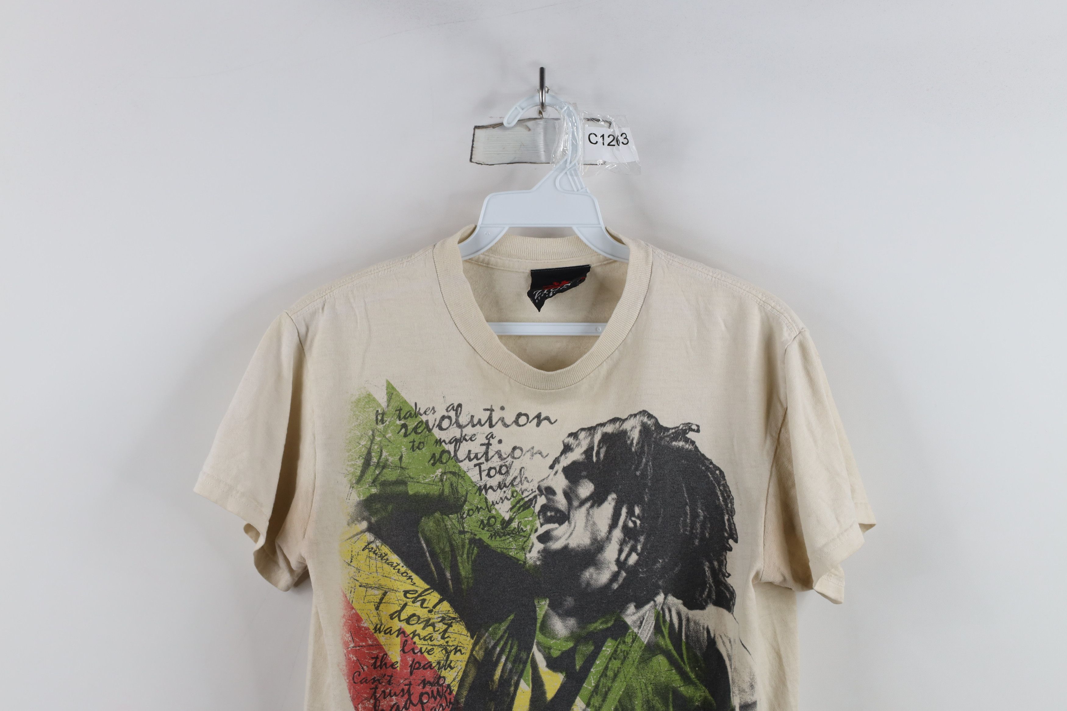 Vintage Vintage Y2K Streetwear Marley Revolution Band T-Shirt Beige Size S / US 4 / IT 40 - 2 Thumbnail