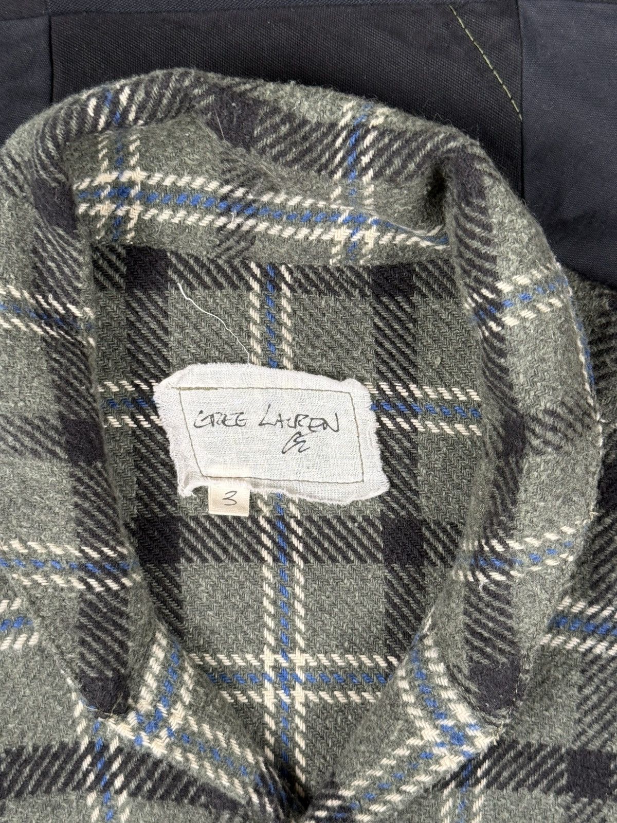 Greg Lauren Army Plaid Shawl Collar Boxy Size US L / EU 52-54 / 3 - 4 Thumbnail