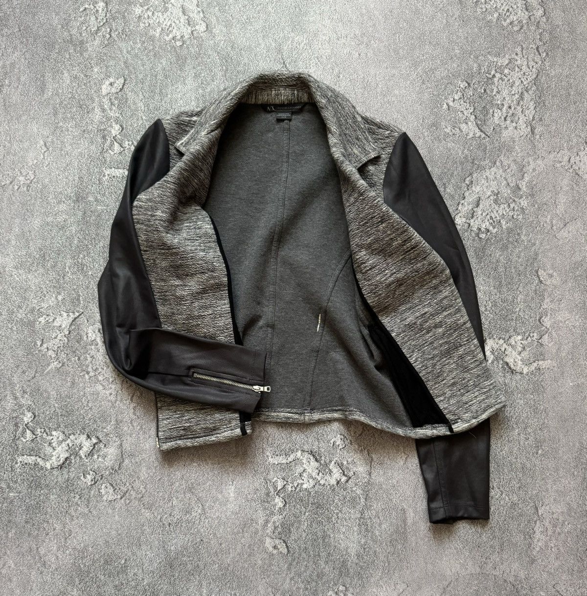 Armani Exchange × Emporio Armani × Giorgio Armani Armani exchange XS Wmns jacket style leather zip biker Size XS / US 0-2 / IT 36-38 - 9 Thumbnail