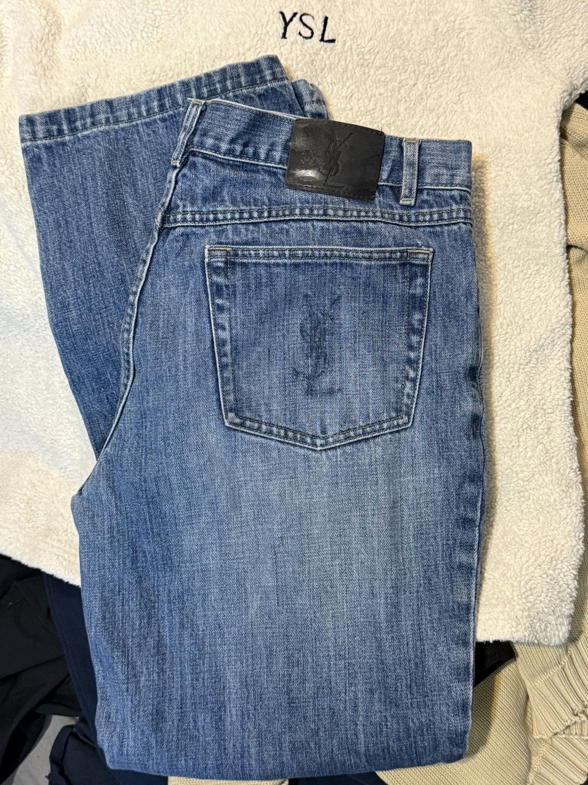 Yves Saint Laurent 36x32 YSL Jeans Denim Pants Size US 36 / EU 52 - 15 Thumbnail