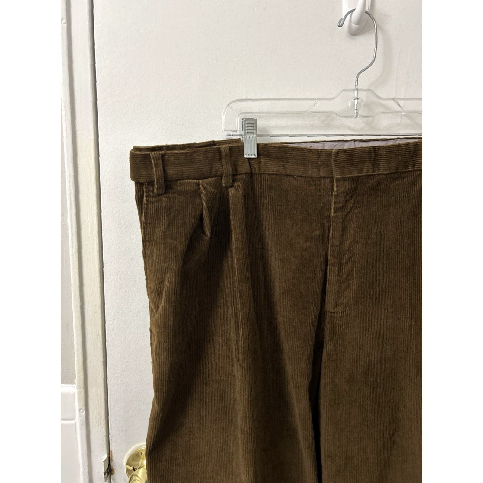 Lands' End Lands' End Corduroy Pants Mens 44x29 Brown Pleated Cuffed Traditional Fit YKK Pants Mens Size US 44 / EU 60 - 4 Thumbnail