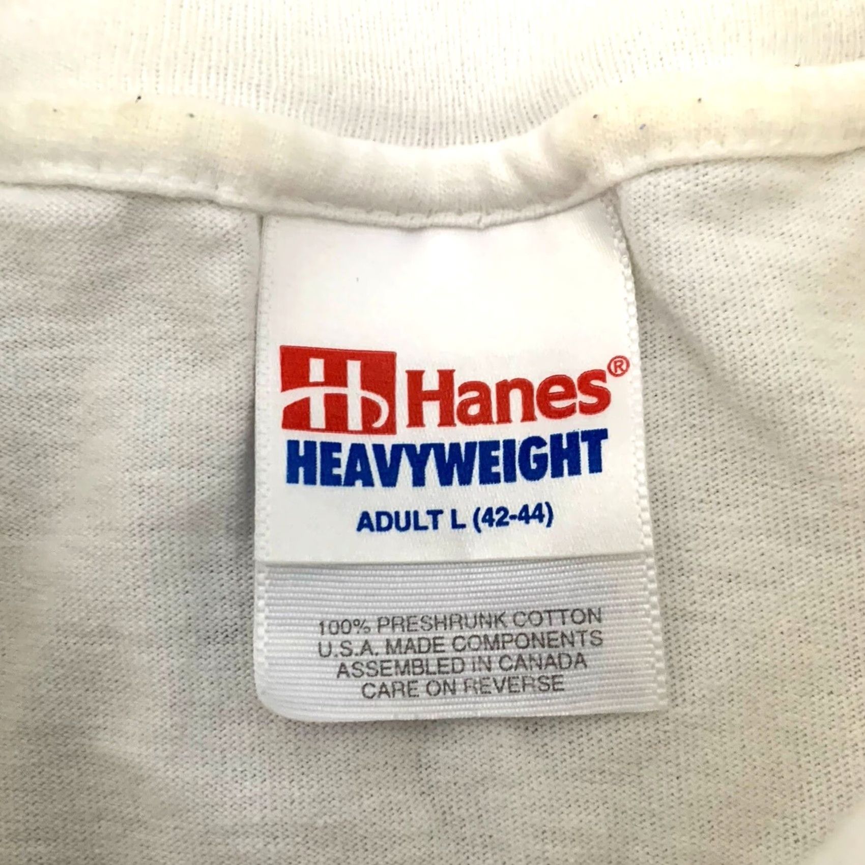 Hanes VINTAGE Pepsi T-Shirt Mens Large White Knit Logo 100% Cotton Hanes USA Made 1990s 90s Logo Tee Size US L / EU 52-54 / 3 - 2 Thumbnail