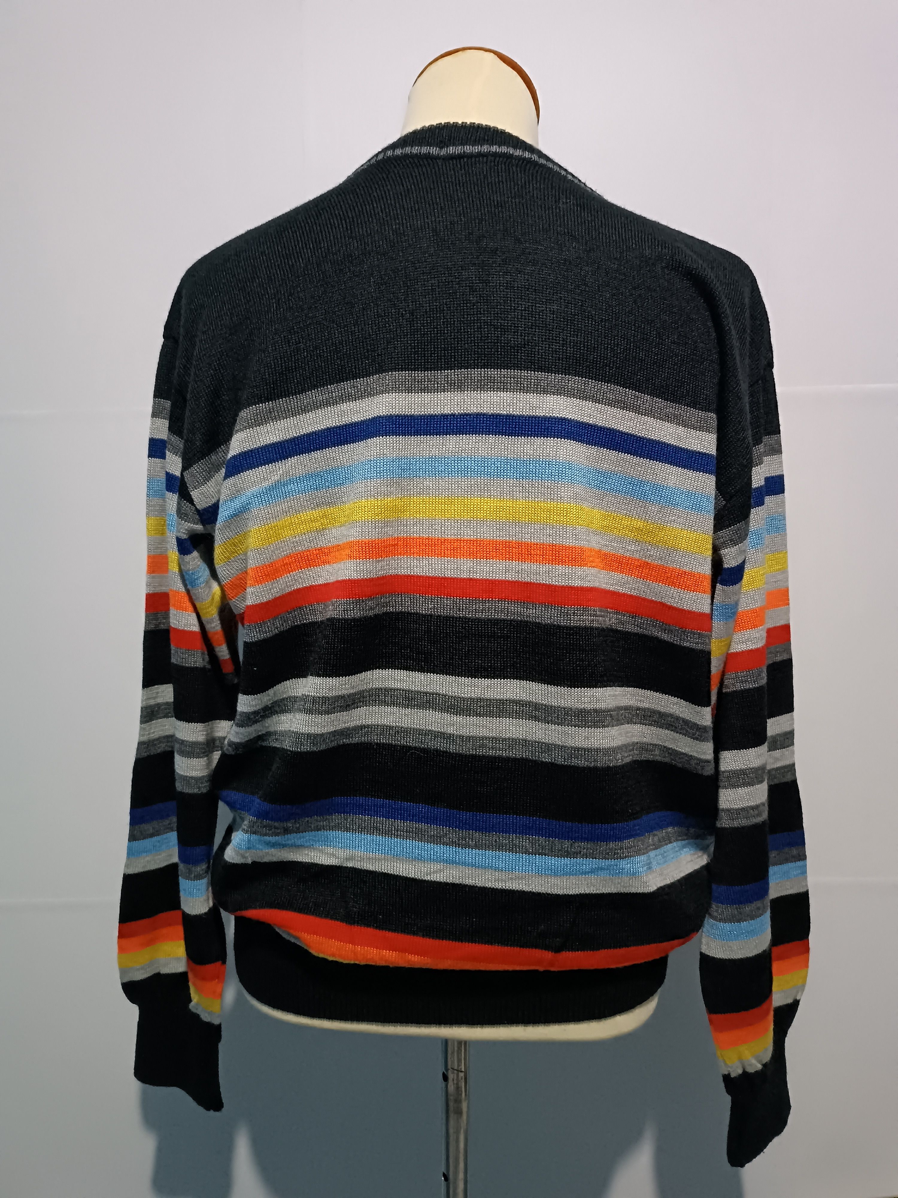 Japanese Brand Sweater Knitwear Multi Stripe Men's Wear Size US M / EU 48-50 / 2 - 3 Thumbnail