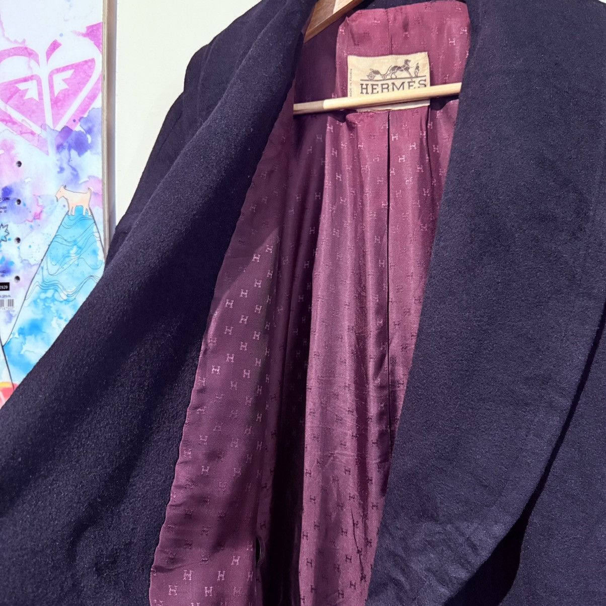 Hermes Hermes Double Breasted Wool Coat Vintage 70s Size US XL / EU 56 / 4 - 4 Thumbnail