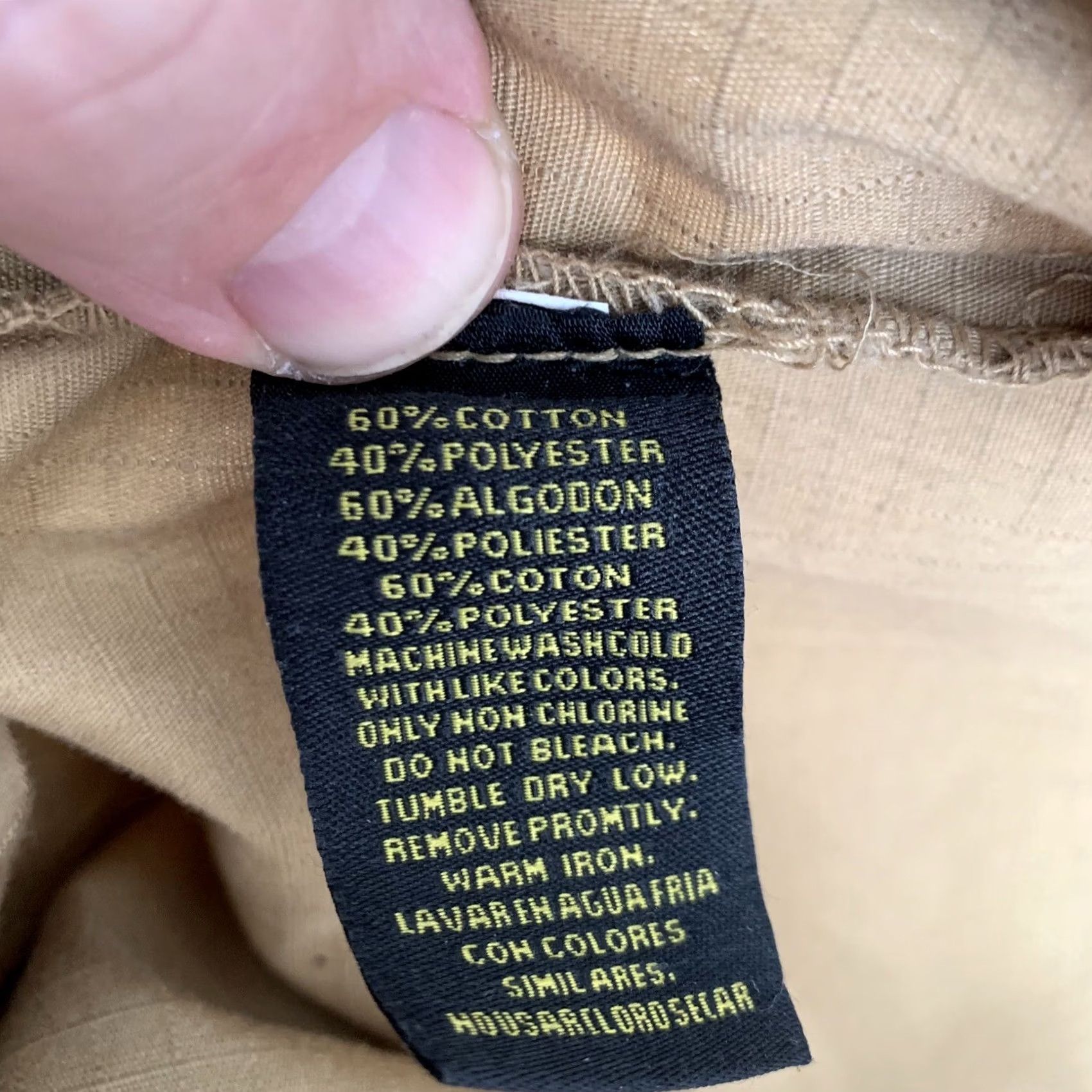 Vintage Stanley Workwear Shirt Mens Large Gold Tan Short Sleeve Button Up Ripstop Sz Size US L / EU 52-54 / 3 - 4 Thumbnail