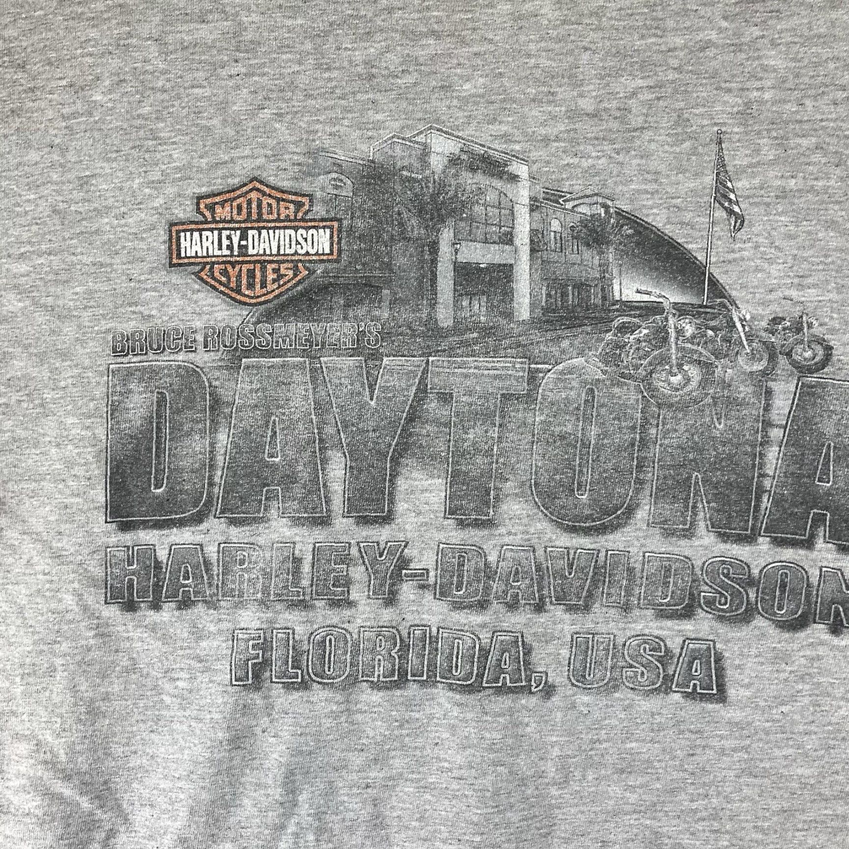 Harley Davidson Harley-Davidson Halloween T-Shirt Medium Gray Graphic Print Dracula Frankenstein Wolfman Biker Mens Size US M / EU 48-50 / 2 - 2 Thumbnail