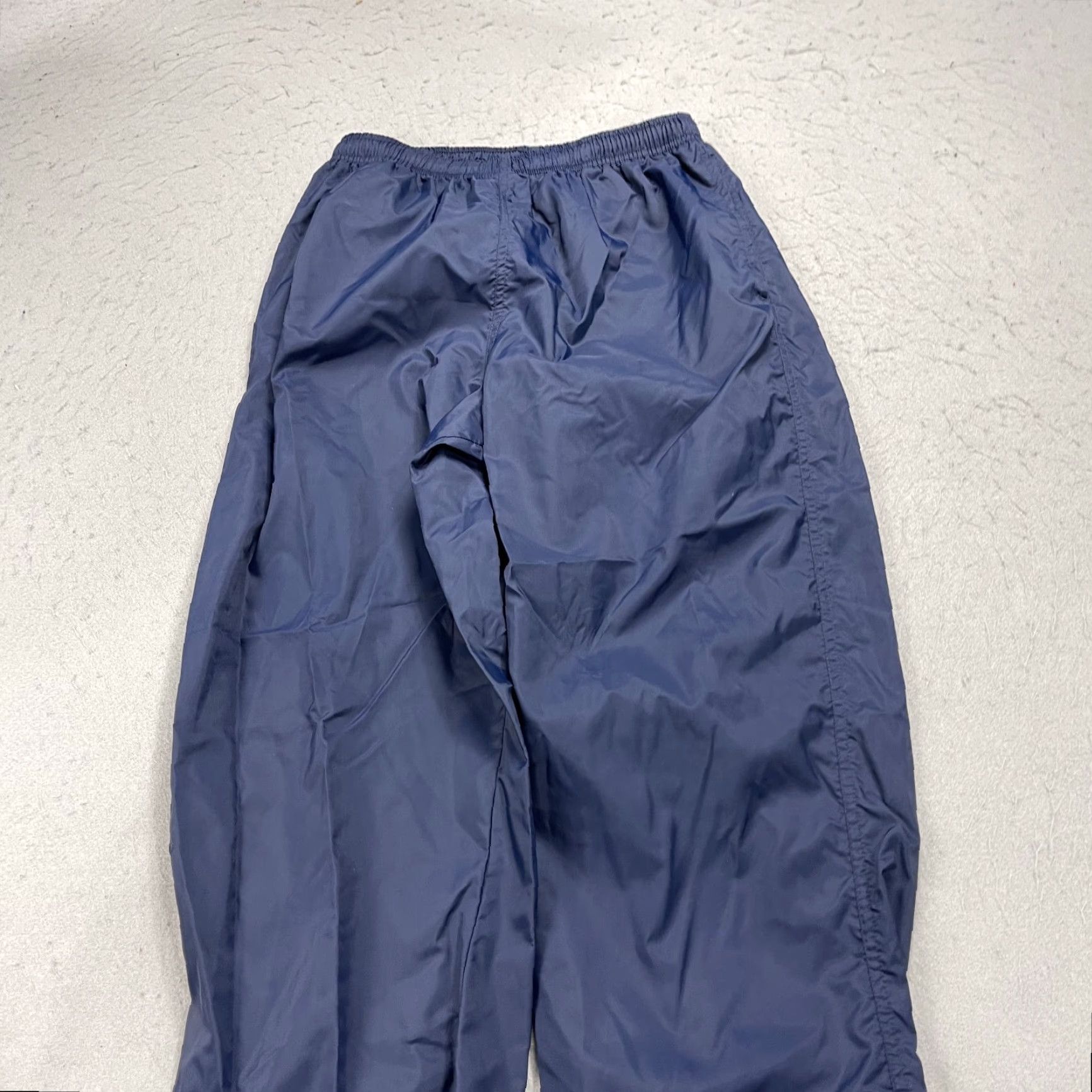 Nike VINTAGE Nike Track Pants Mens M Blue Nylon 90s Swish Zip Cuff Ankle 31in Inseam Pockets Activewear Gym & Training Size US 31 - 2 Thumbnail