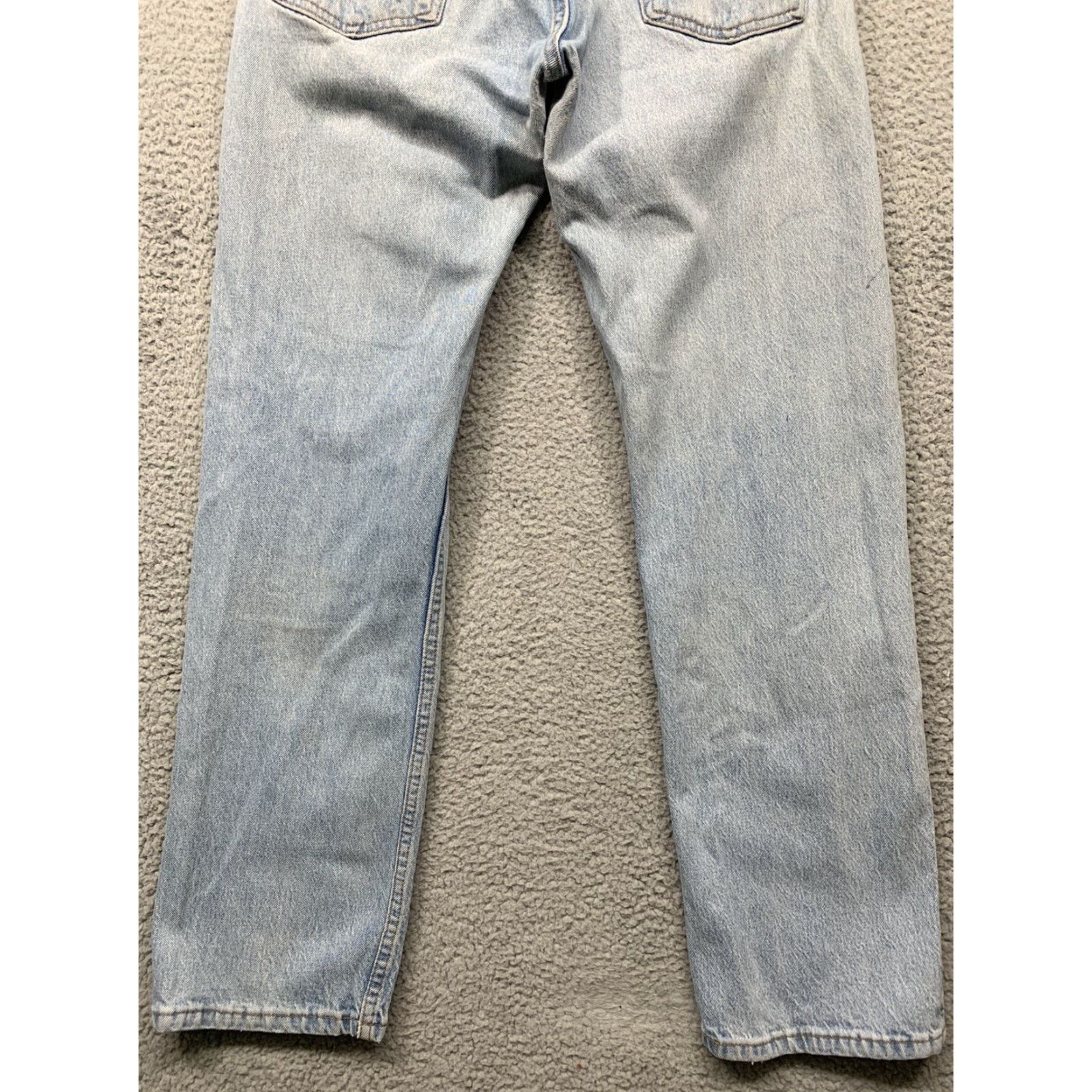 Levi's Levi's 505 Jeans Mens 34 x 30 Straight 5-Pocket Rivets LOGO Red Tab Light Blue Denim Cotton Elastane Regular Rise Mid Vintage: No Size US 34 / EU 50 - 6 Thumbnail
