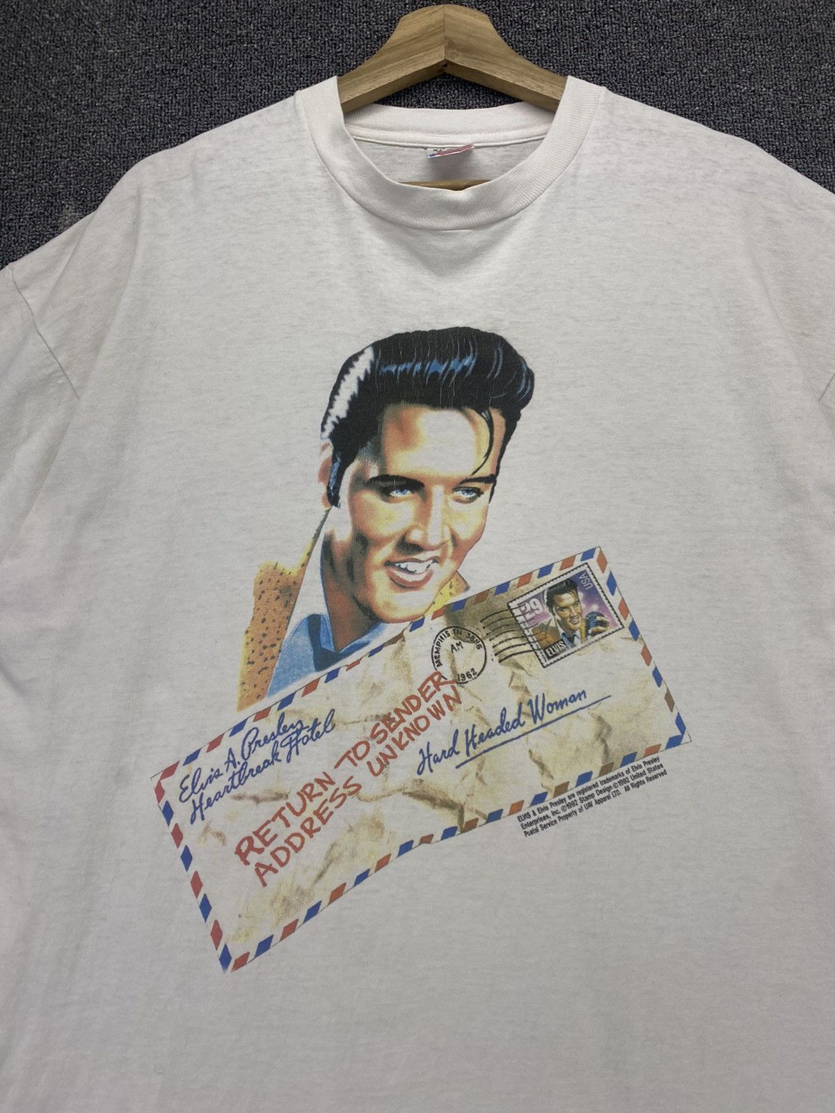 Band Tees Vintage Elvis Presley Punk Rock Band Tee T Shirts Size US XL / EU 56 / 4 - 5 Thumbnail