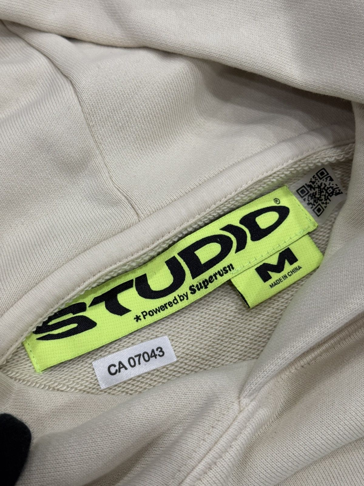 Supervsn Supervsn “Never Not Creating” Hoodie Cream Neon Green Size US M / EU 48-50 / 2 - 10 Thumbnail