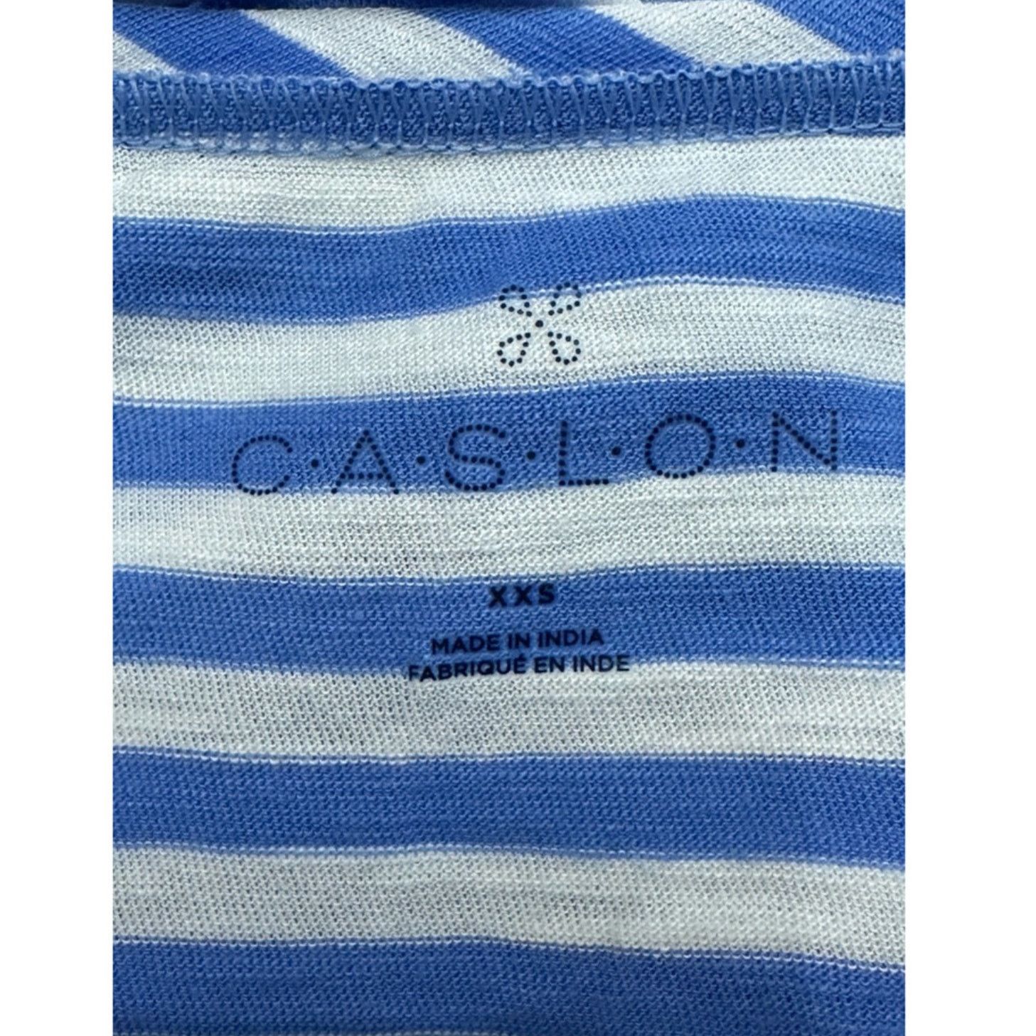 Other Caslon T-Shirt Short Sleeves Striped Blue White XXS NWOT Size XXS / US 00 / IT 34 - 7 Thumbnail