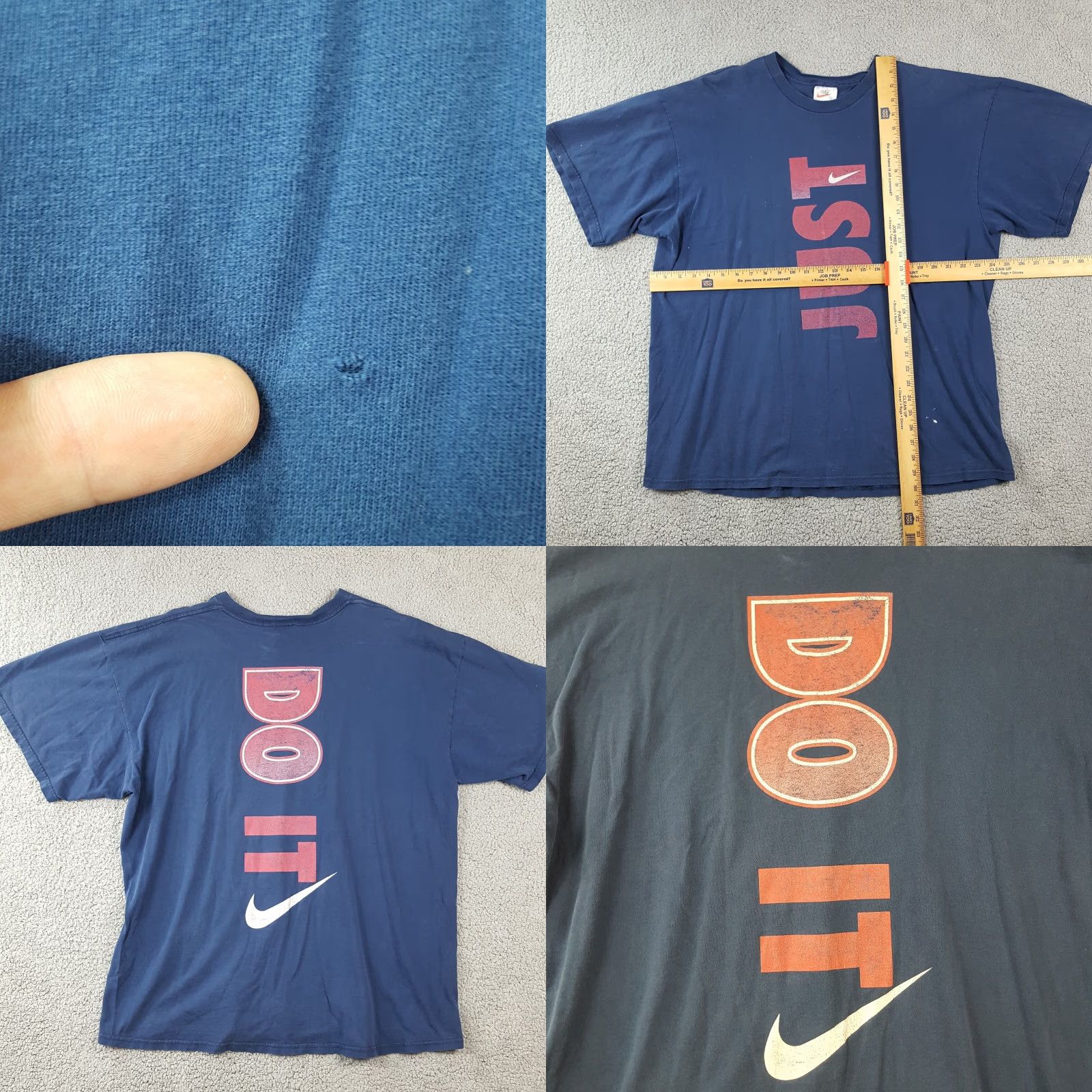 Nike VINTAGE Nike Distressed Just Do It Swoosh Logo T Shirt Mens XL Blue 90s 00s Retro 80s Concert Logo Embroidered Cotton Short Sleeve Crew Neck Size US XL / EU 56 / 4 - 8 Thumbnail