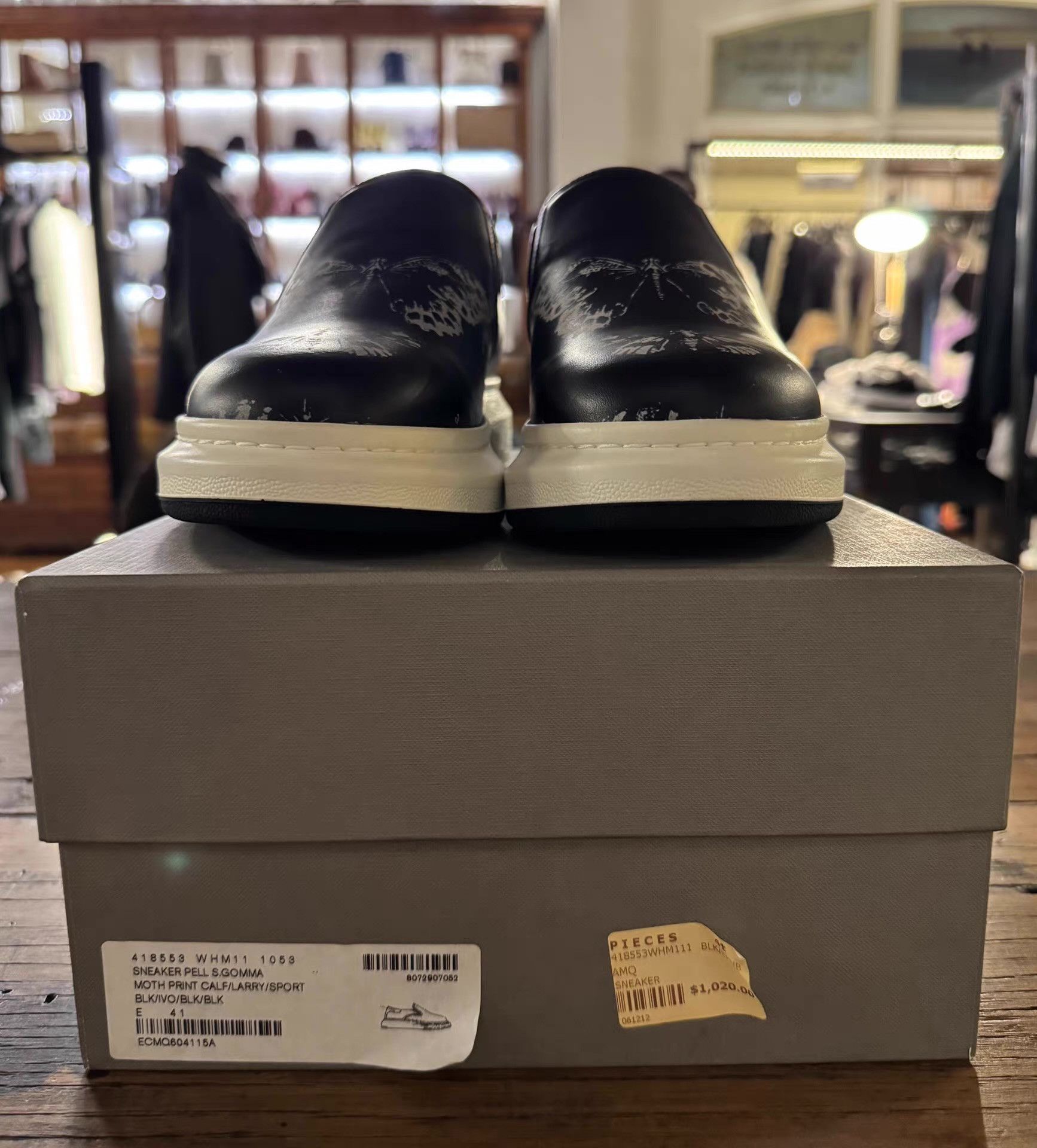 Alexander McQueen Alexander McQueen 16FW Men's Calfskin Butterfly Print Ｑ25 Size US 8 / EU 41 - 1 Thumbnail