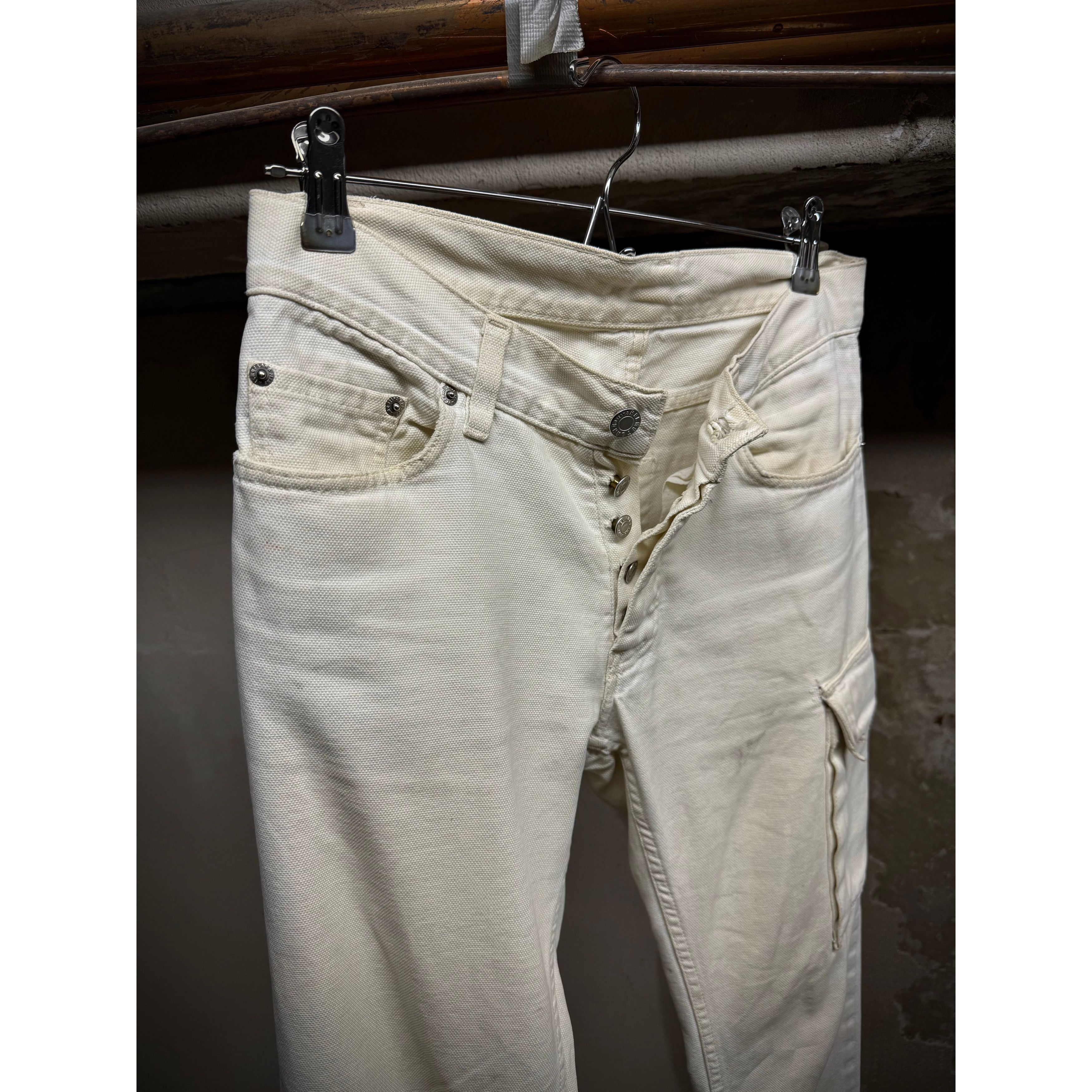 Helmut Lang Helmut Lang 1999 Ivory Cotton Cargo Denim Size US 28 / EU 44 - 5 Thumbnail