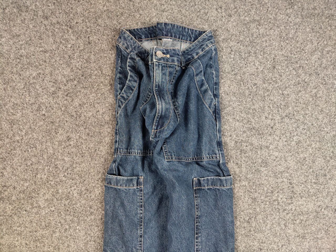 Japanese Brand Vintage 90's Japanese Baggy Denim Cargo Jeans Y2K Hype Style Size US 30 / EU 46 - 7 Thumbnail