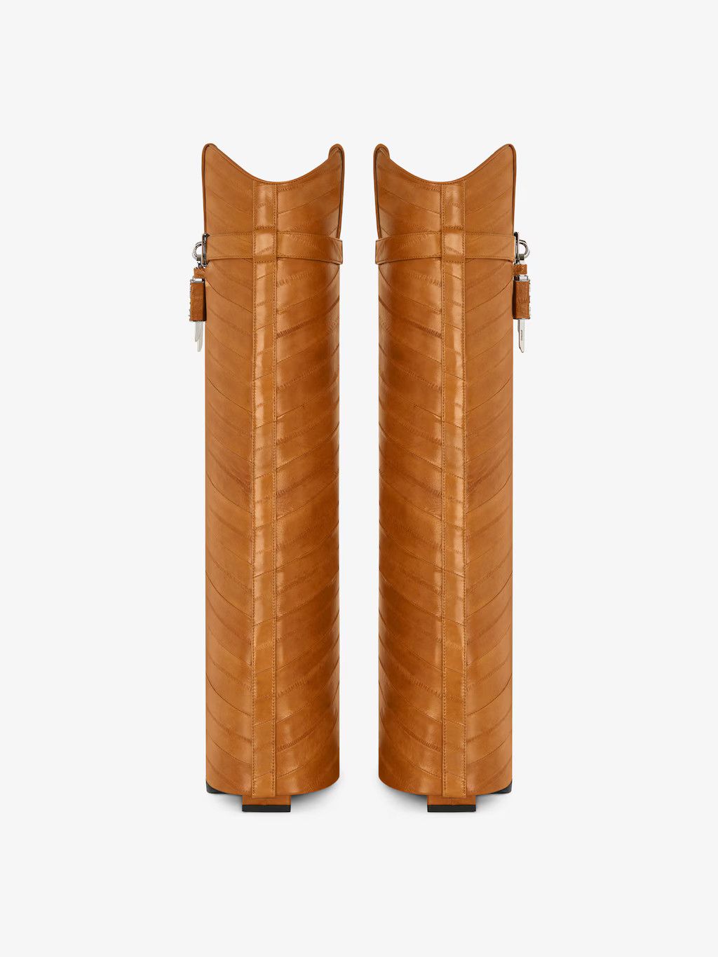 Givenchy o1w1db10525 Shark Lock Cowboy Boots in Beige Size US 8 / IT 38 - 5 Thumbnail