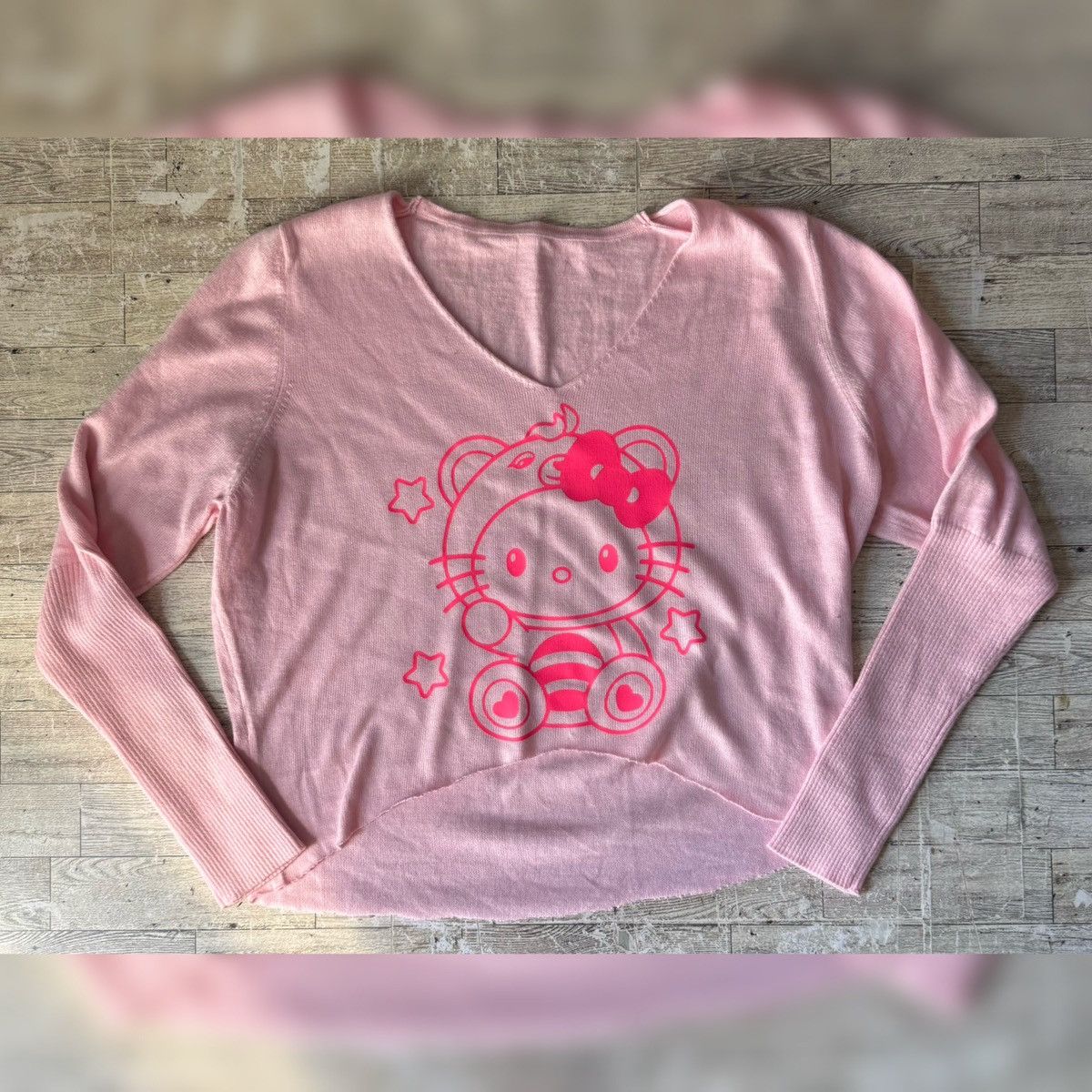 Vintage Carebear X Kitty, Vintage Oversized Cashmere Sweater Size ONE SIZE - 3 Thumbnail