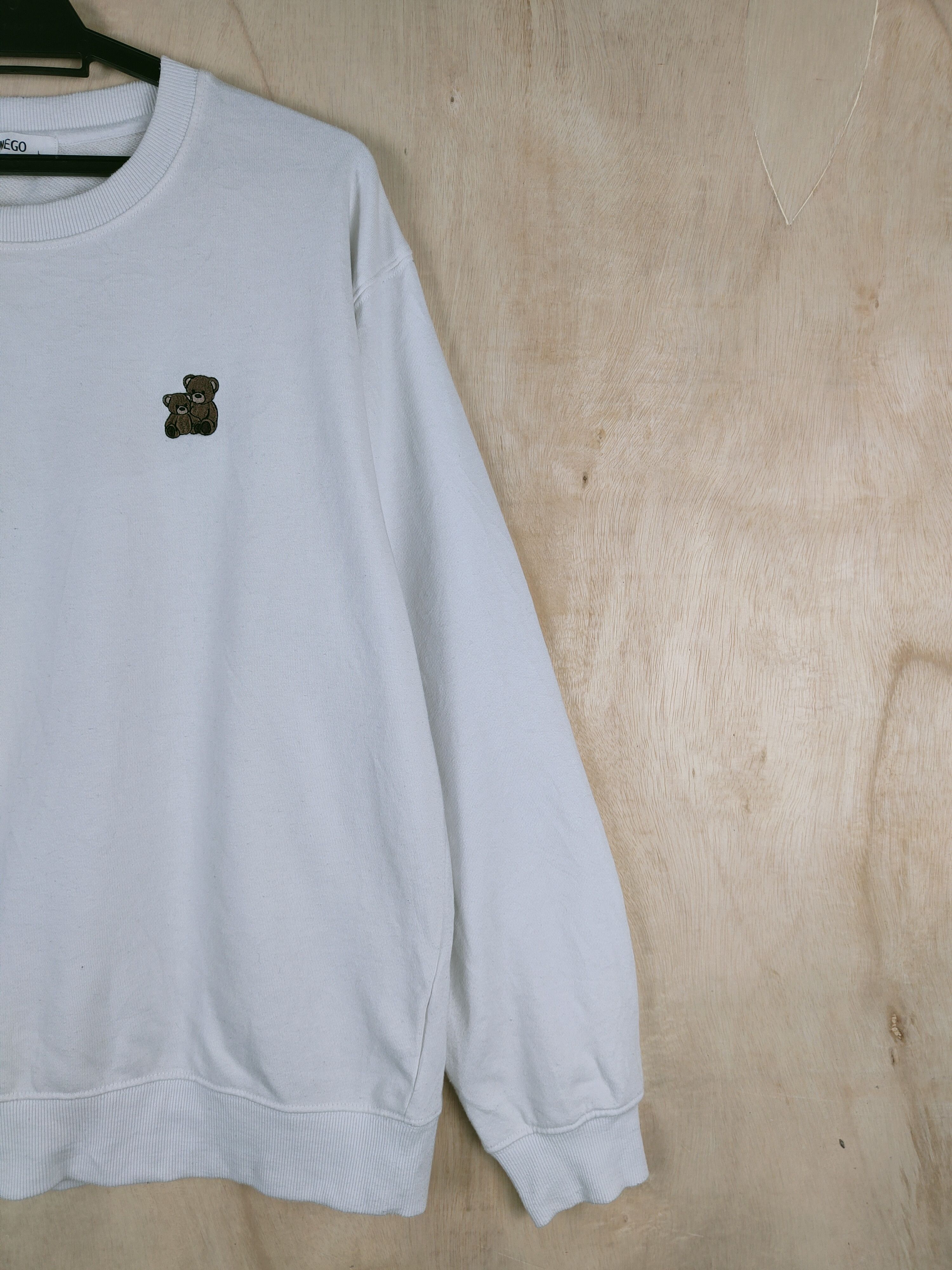 Japanese Brand Wego White vintage Sweatshirts #S2607 Size US L / EU 52-54 / 3 - 6 Thumbnail