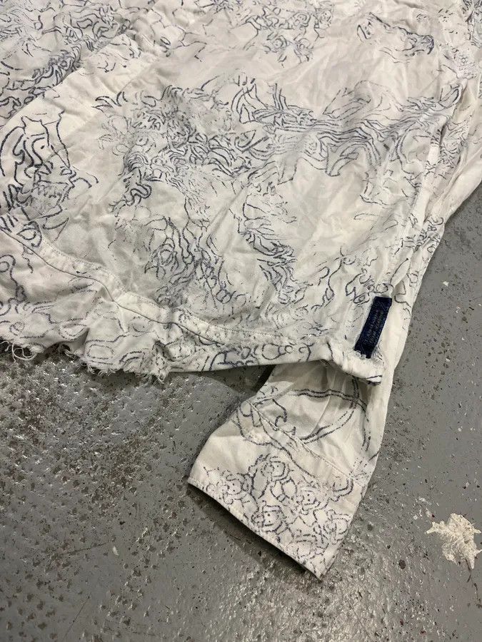 Marithe + Francois Girbaud 2000s Marithé + François Girbaud Faded Tatoo White Shirt Size M / US 6-8 / IT 42-44 - 6 Thumbnail