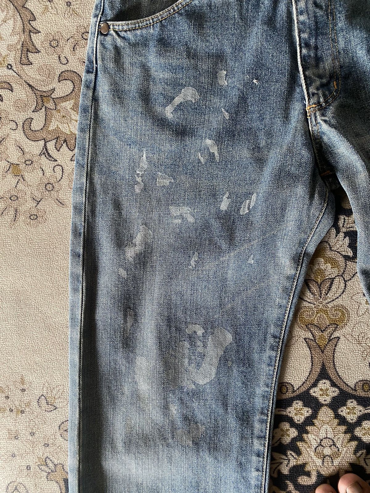 Vintage Vintage Wrangler Distressed Paint Style Denim Size US 29 - 6 Thumbnail