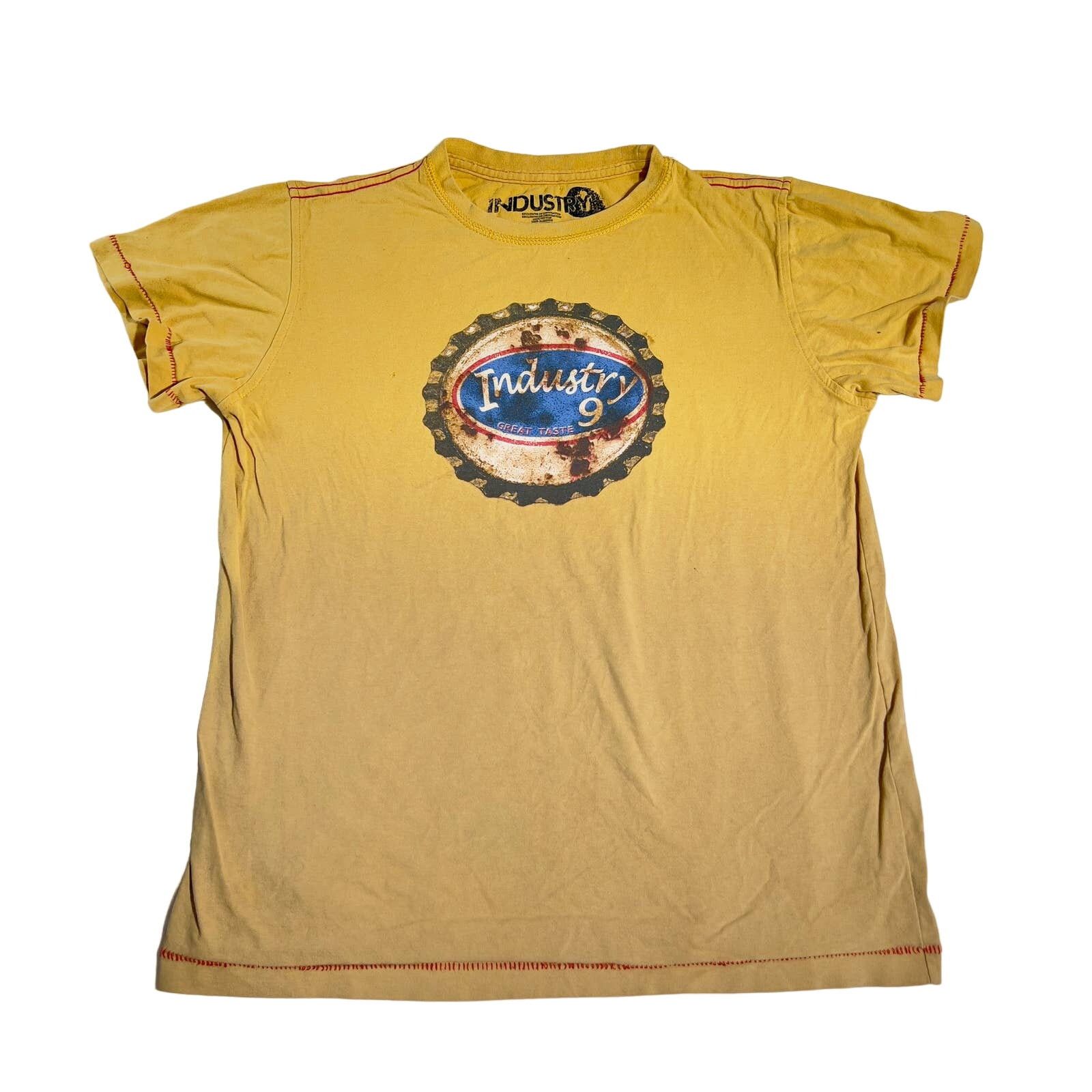 Other Industry 9 T-Shirt Extra Large Cotton Yellow Fades To Tan Size US XL / EU 56 / 4 - 1 Thumbnail