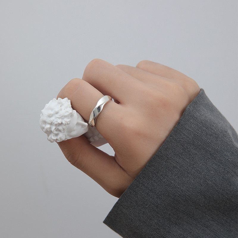 Jewelry Modern Jewelry Rings Open Size Chrome Ring (Size 7-13) Size ONE SIZE - 3 Thumbnail