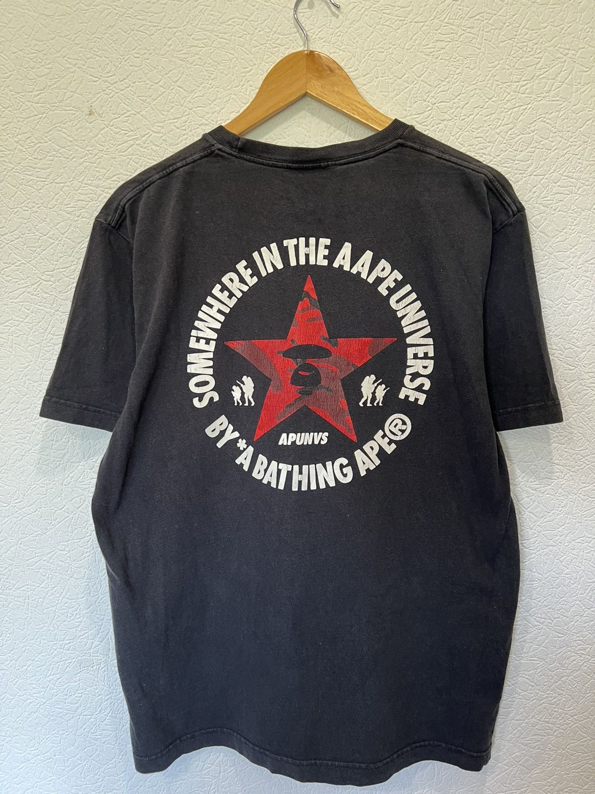 Aape Faded Black T Shirt Aape Bape Monkey Tee Mens Size US L / EU 52-54 / 3 - 1 Thumbnail