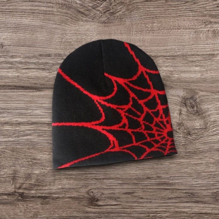 The Unbranded Brand ALT Grunge PUNK Spiderweb Beanie | Y2K Skater Black Hat Size ONE SIZE - 1 Preview