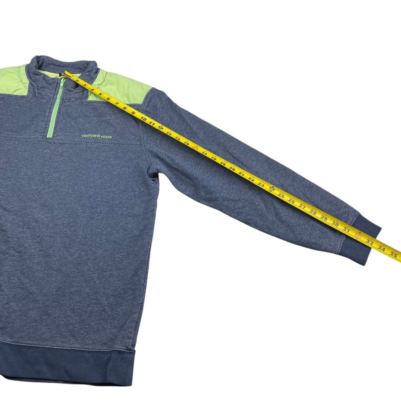 Vineyard Vines Vineyard Vines Men's Shep Shirt 1/4 Zip Pullover Blue/Green Size US L / EU 52-54 / 3 - 7 Thumbnail