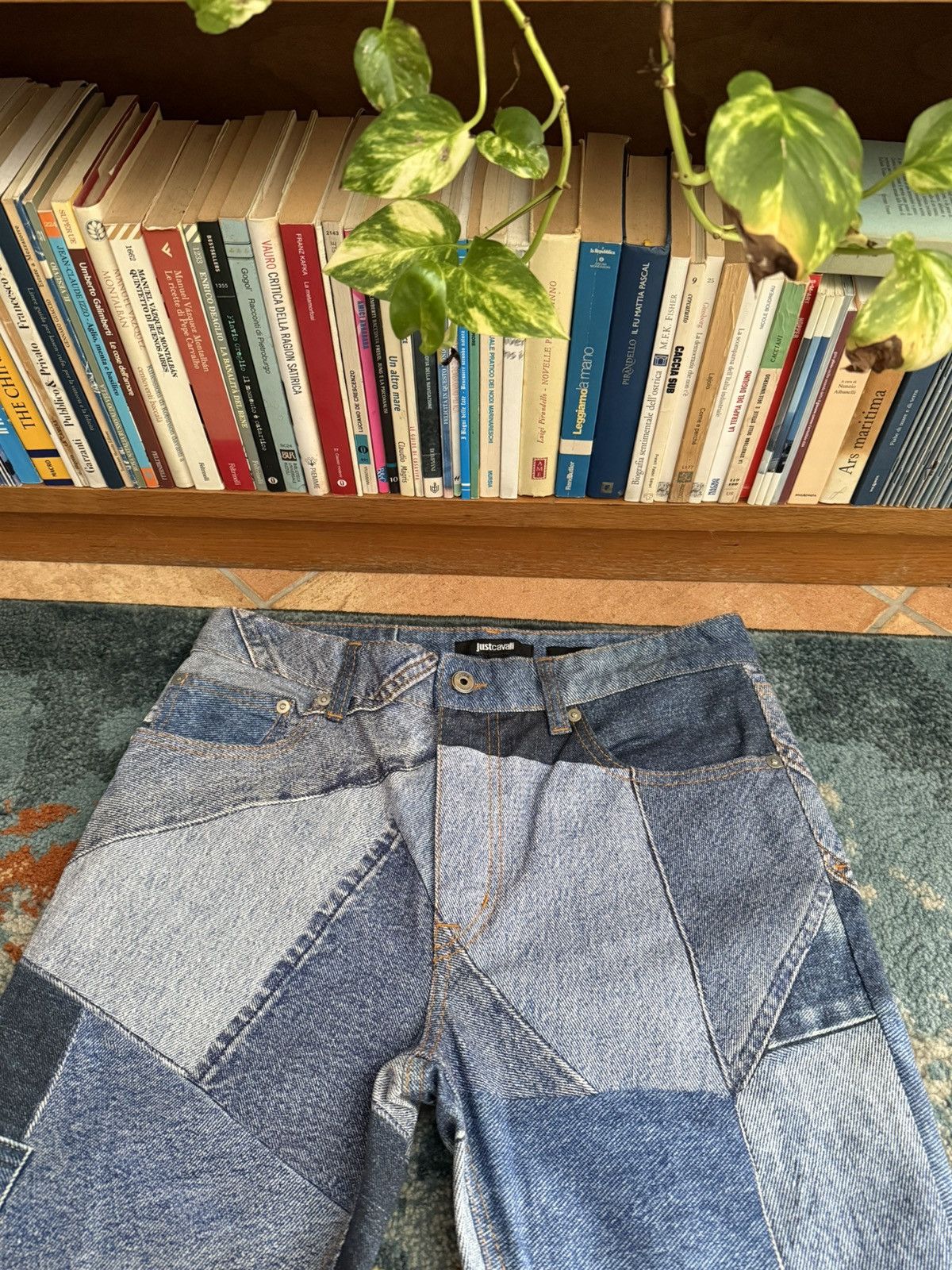 Just Cavalli Just Cavalli Vintage Y2K Patchwork Jeans Size 28" / US 6 / IT 42 - 2 Thumbnail