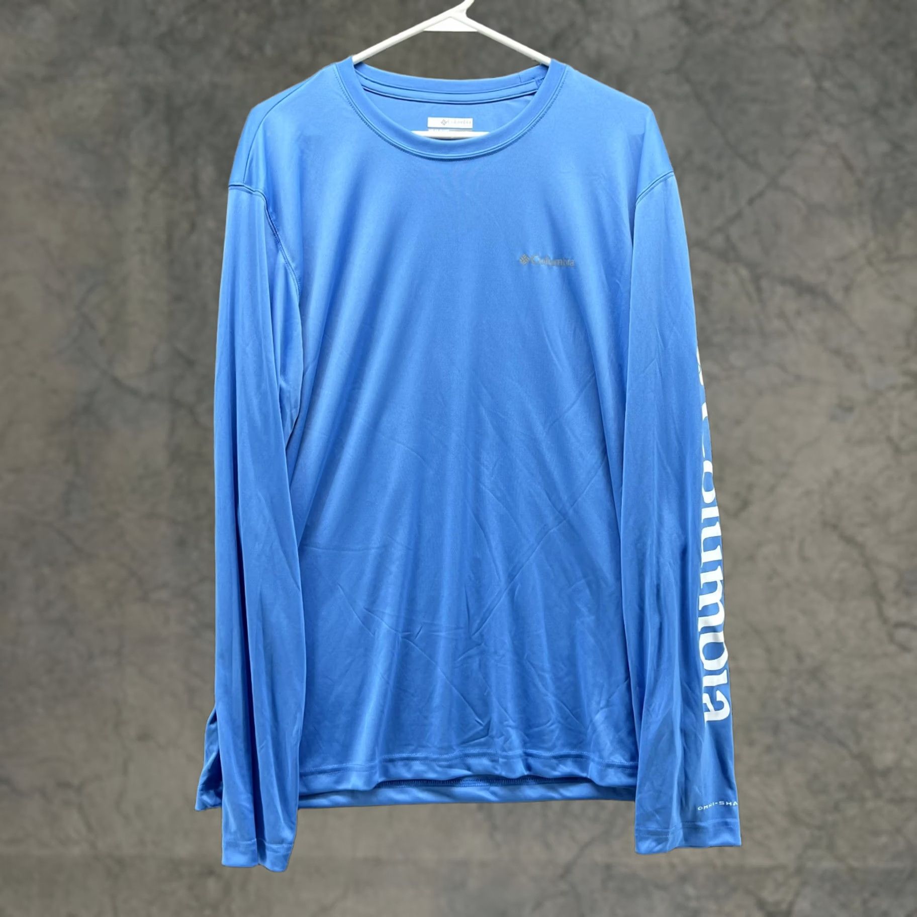 Spell Columbia Shirt Men Large Adult Blue Long Sleeve Polyester Crewneck Spell Size US L / EU 52-54 / 3 - 1 Thumbnail