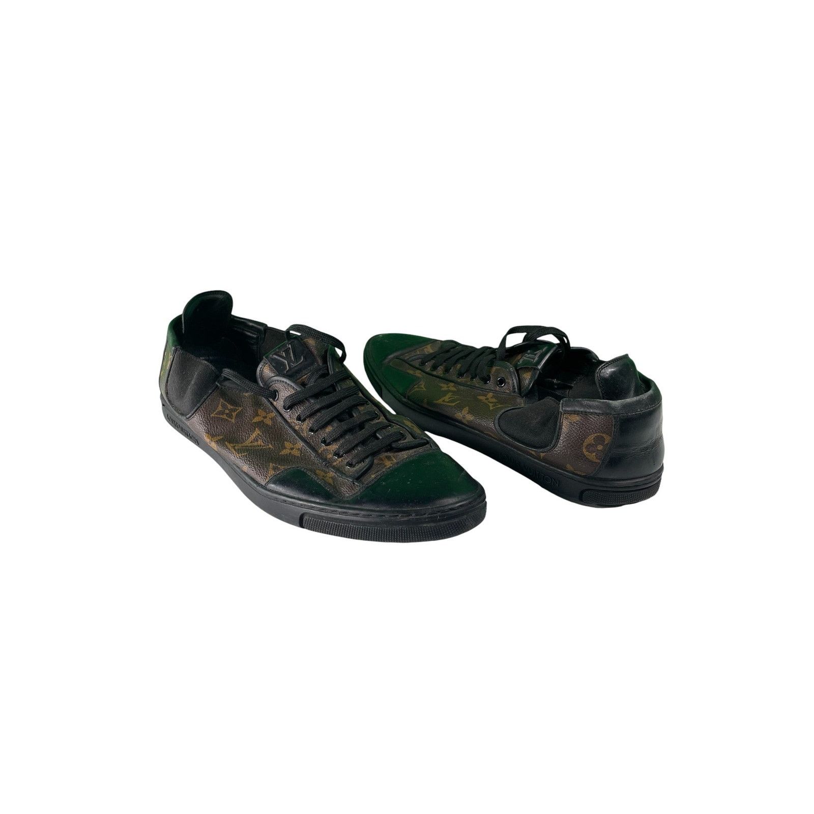 Louis Vuitton Louis Vuitton 'Monogram' Brown & Black Low Top Sneakers Size US 11.5 / EU 44-45 - 3 Thumbnail
