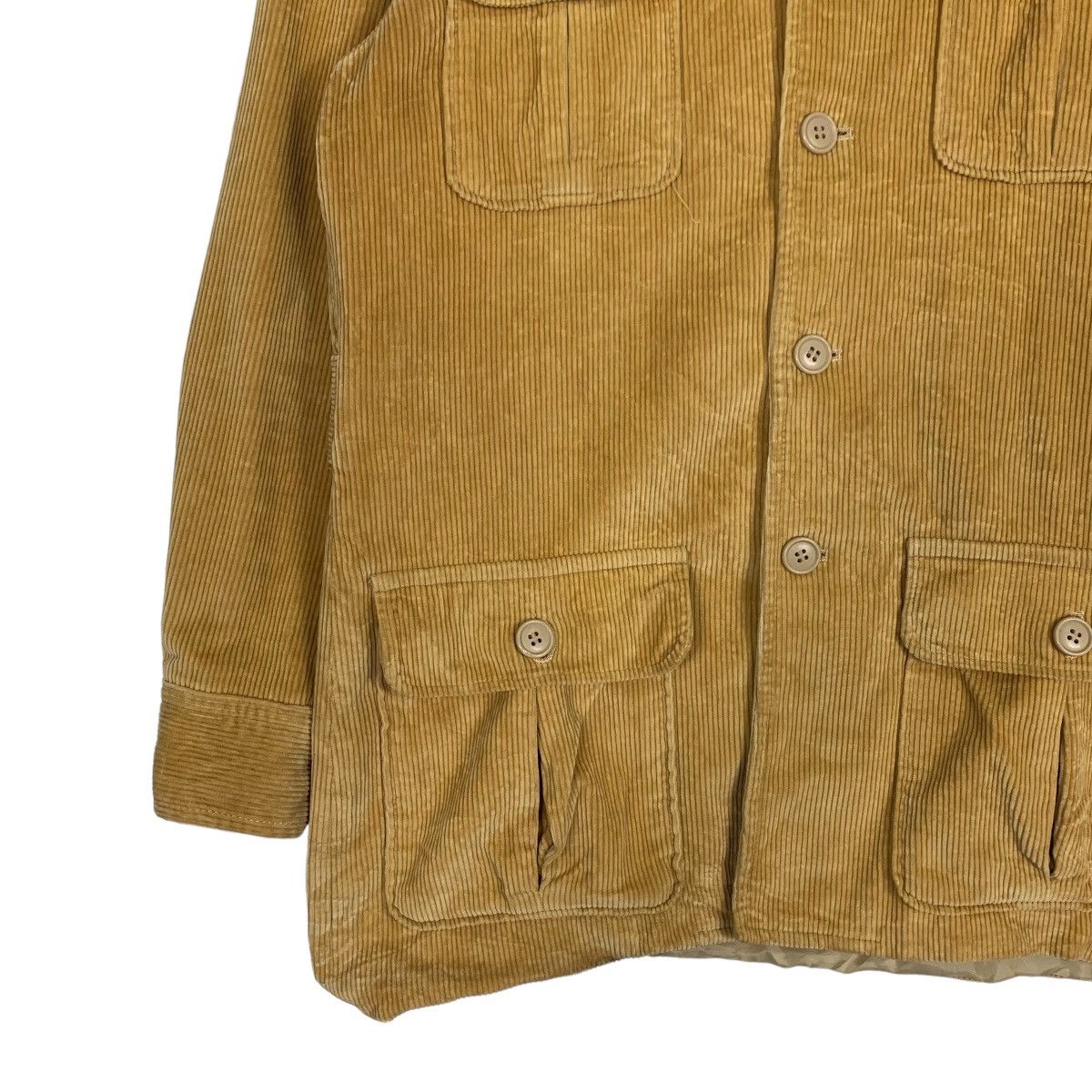 Japanese Brand SIMPLE LIFE Yellow Corduroy Chore Jacket #0991-C44 Size US L / EU 52-54 / 3 - 3 Thumbnail