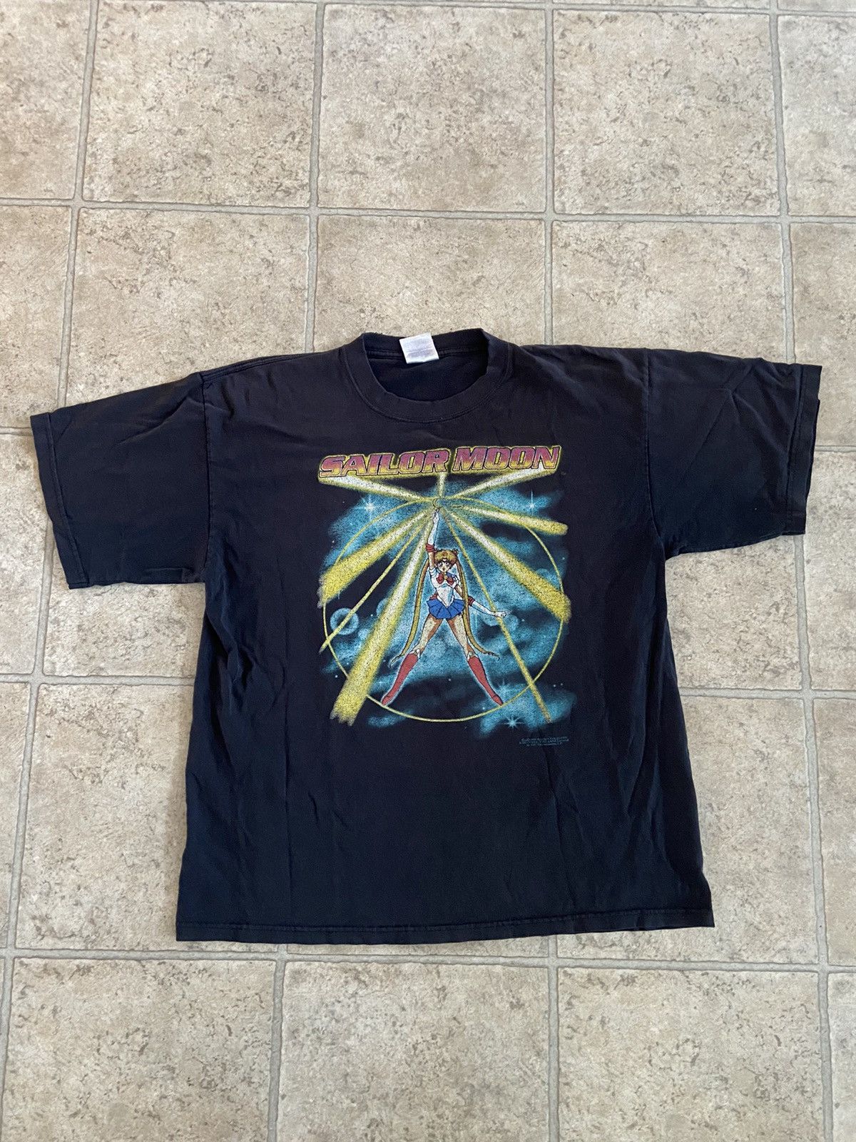 SAILOR MOON Sailor Moon Anime Character Print T-Shirt Men's XL cotton white type Vintage Second Hand