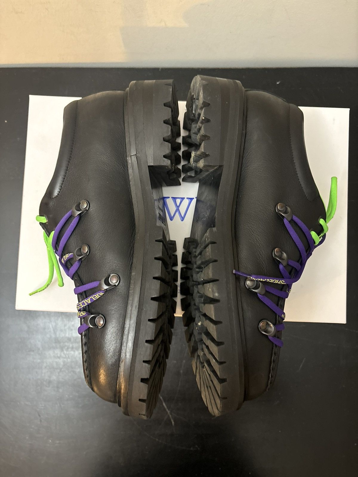 Off-White Off White Heritage Leather Derby Black Green Purple Size US 10 / EU 43 - 3 Thumbnail