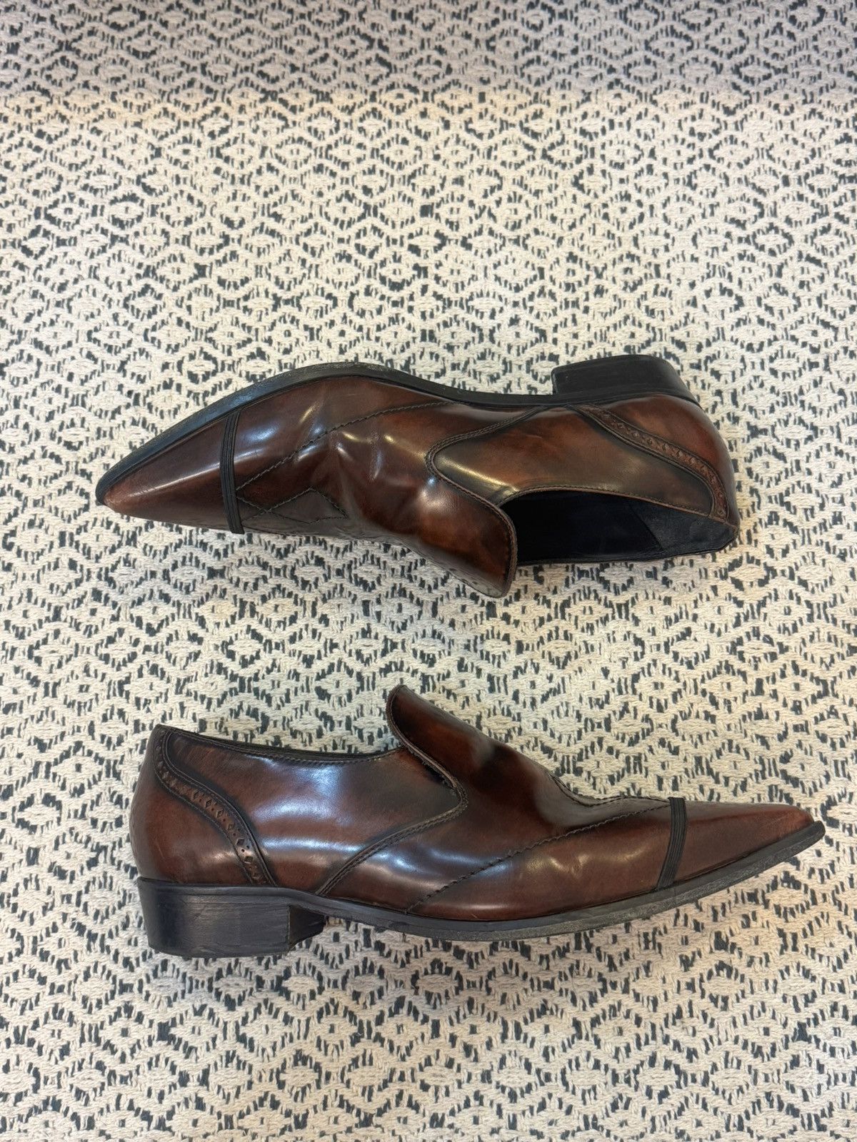 Stefan Cooke Stefan Cooke Brown Pointy Single Loafers Size US 10 / EU 43 - 6 Thumbnail